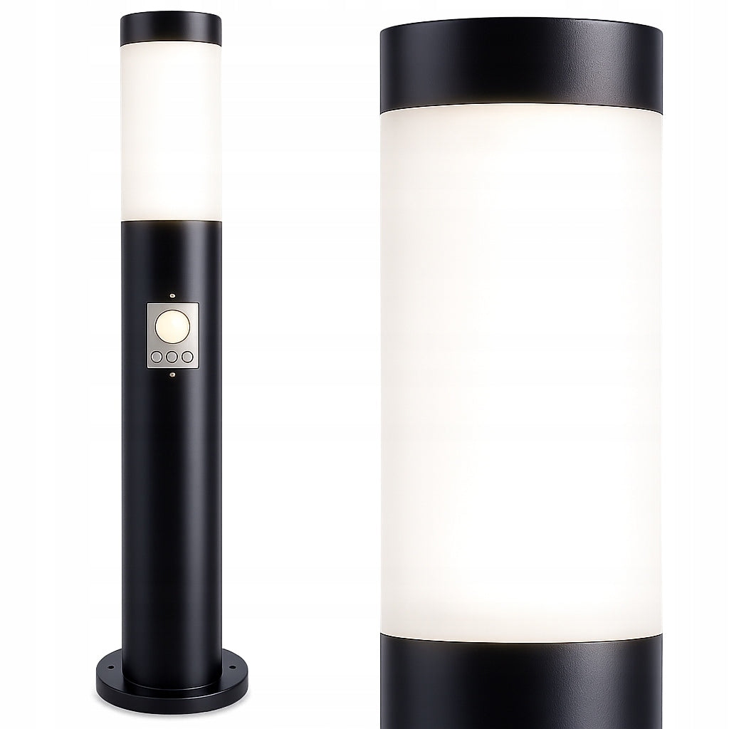 Garden Lamp Post 45 cm PIR E27 IP44 Black Motion and Twilight Sensor Color black
