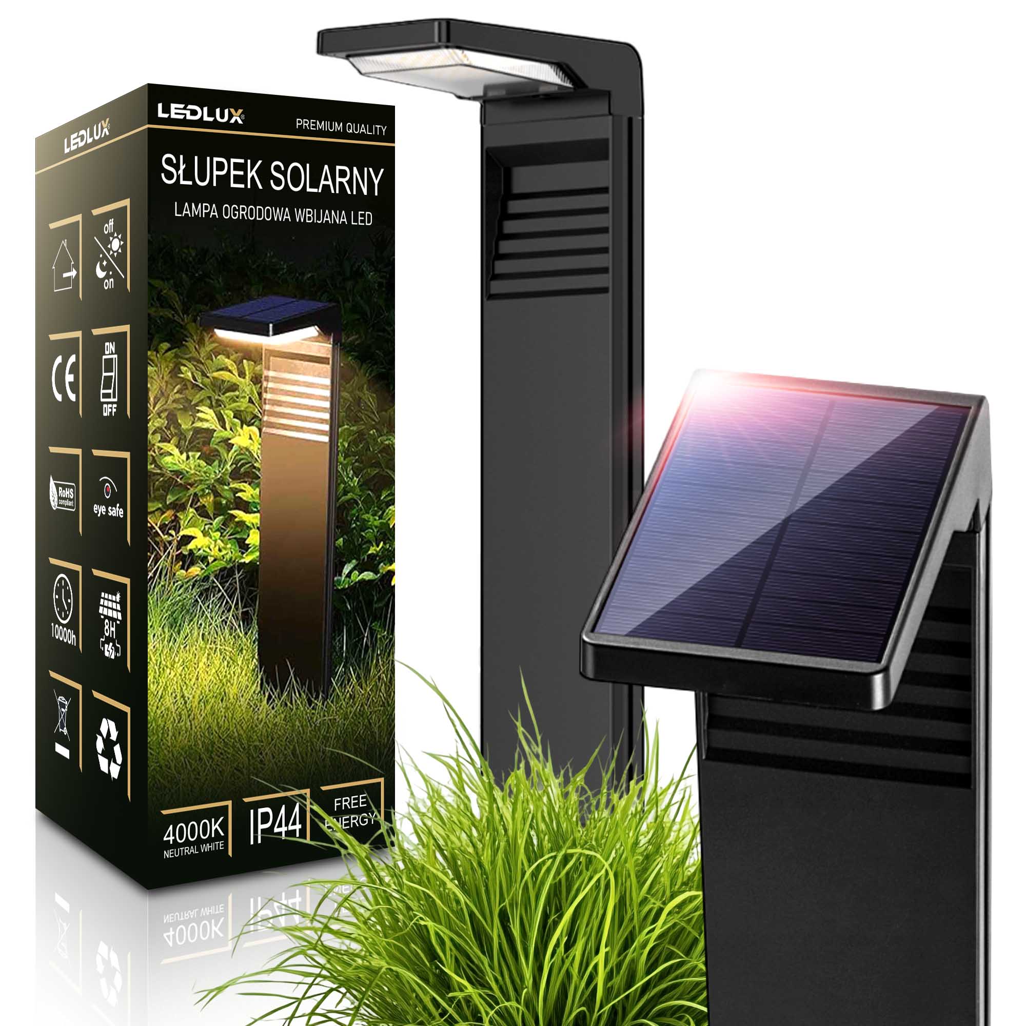 Garden Lamp Solar Standing Garden Post Standing 58cm Strong XXL