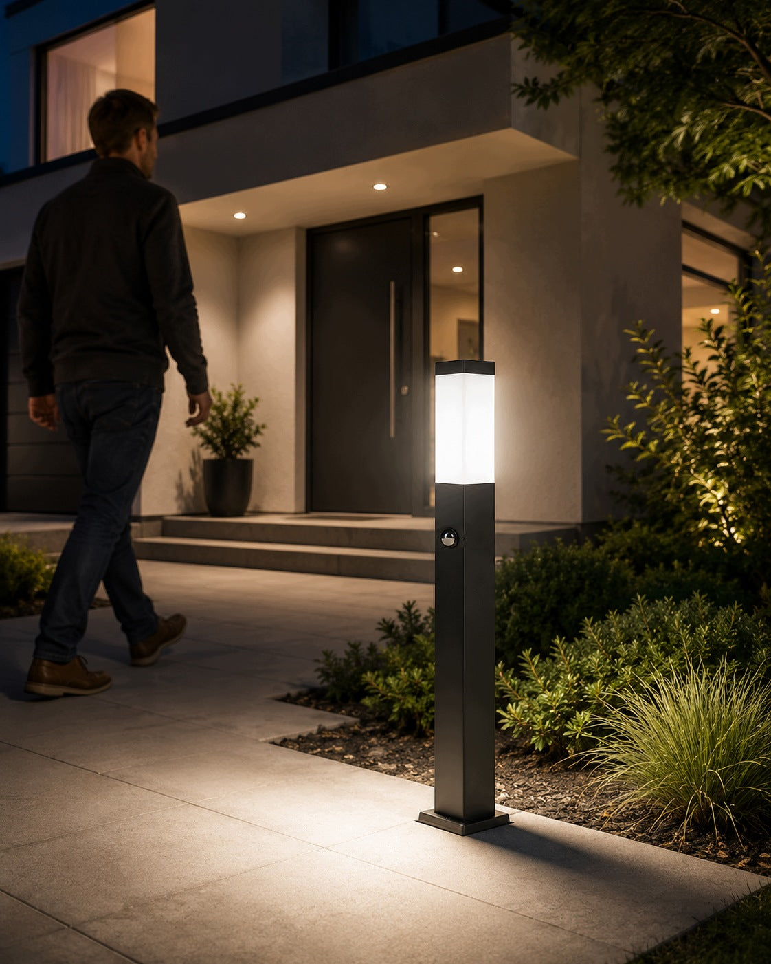 Garden Lamp Standing Garden Post 90 cm E27 with Motion Sensor Packaging status original
