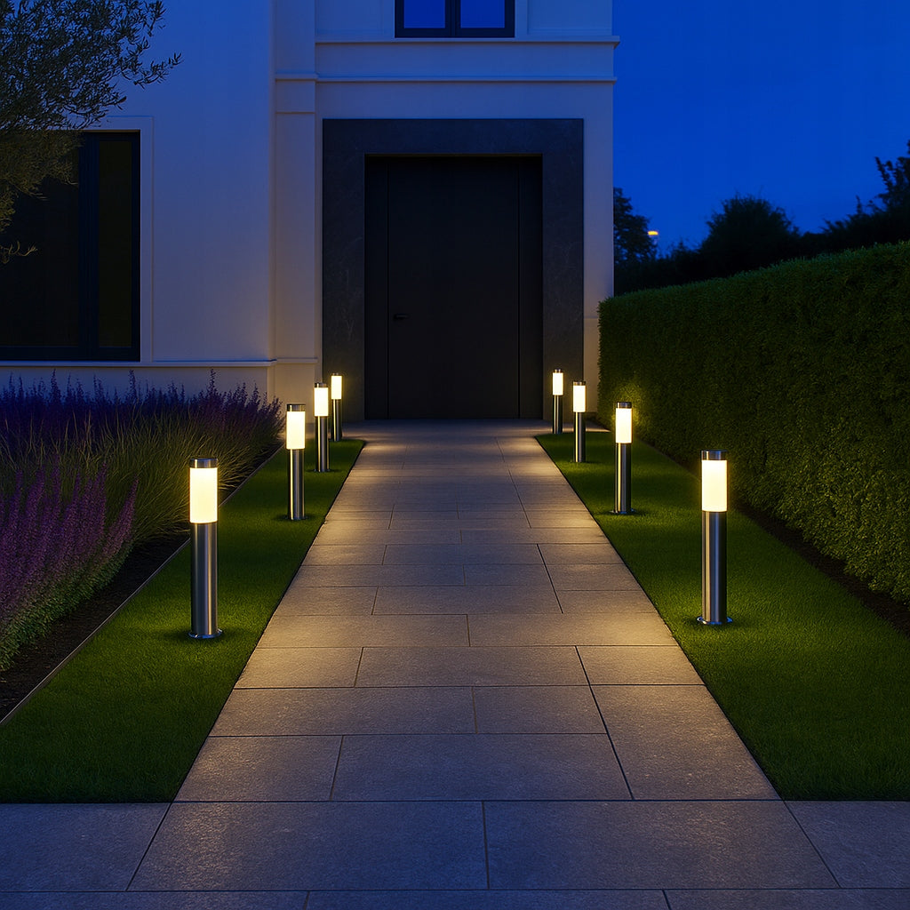 Garden Lamp Standing LED Post 45cm Outdoor E27 Silver Manufacturer code Lampa Ogrodowa stojąca słupek 45cm zewnętrzna