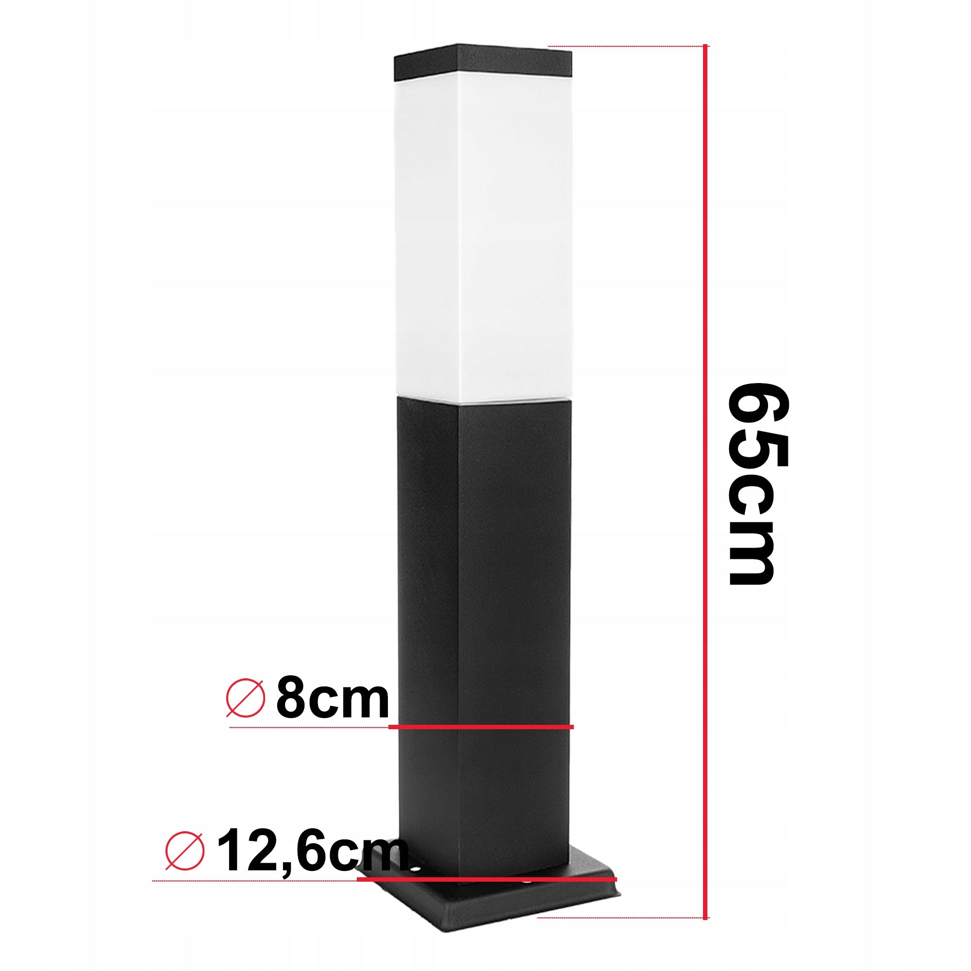 Garden Lamp Standing Lighting Post for LED E27 65cm BLACK IP44 Brand LEDLUX