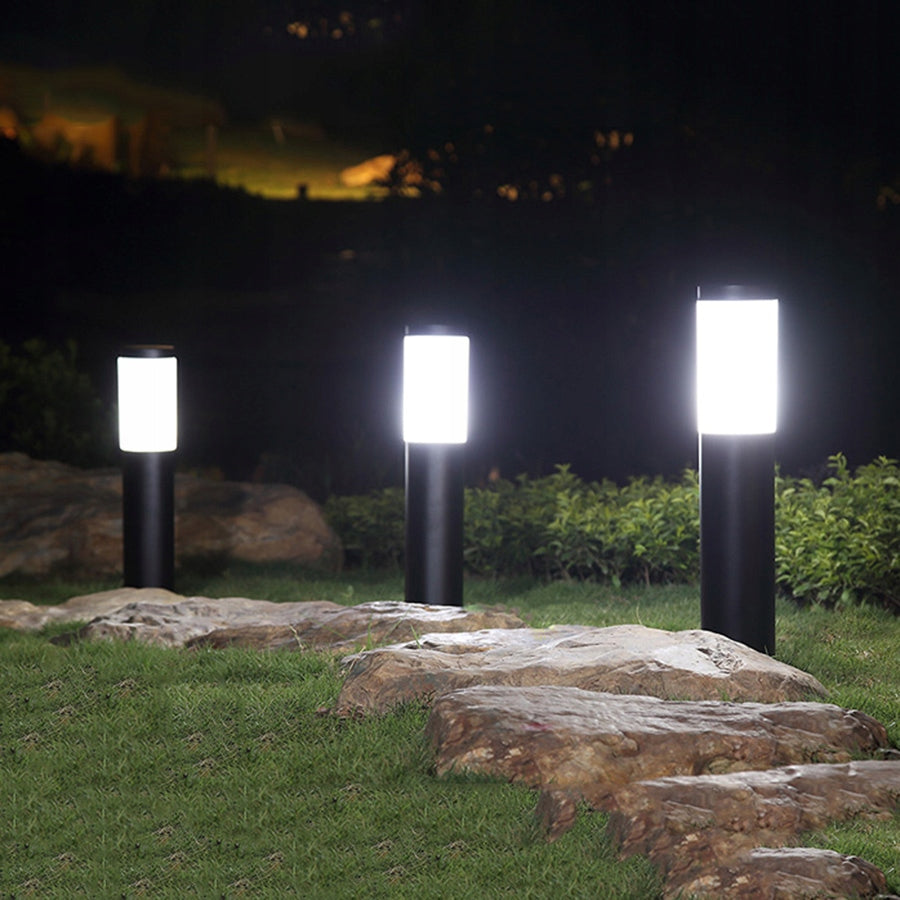 Garden Lamp Standing Lighting Post for LED E27 65cm BLACK IP44 Power supply mains
