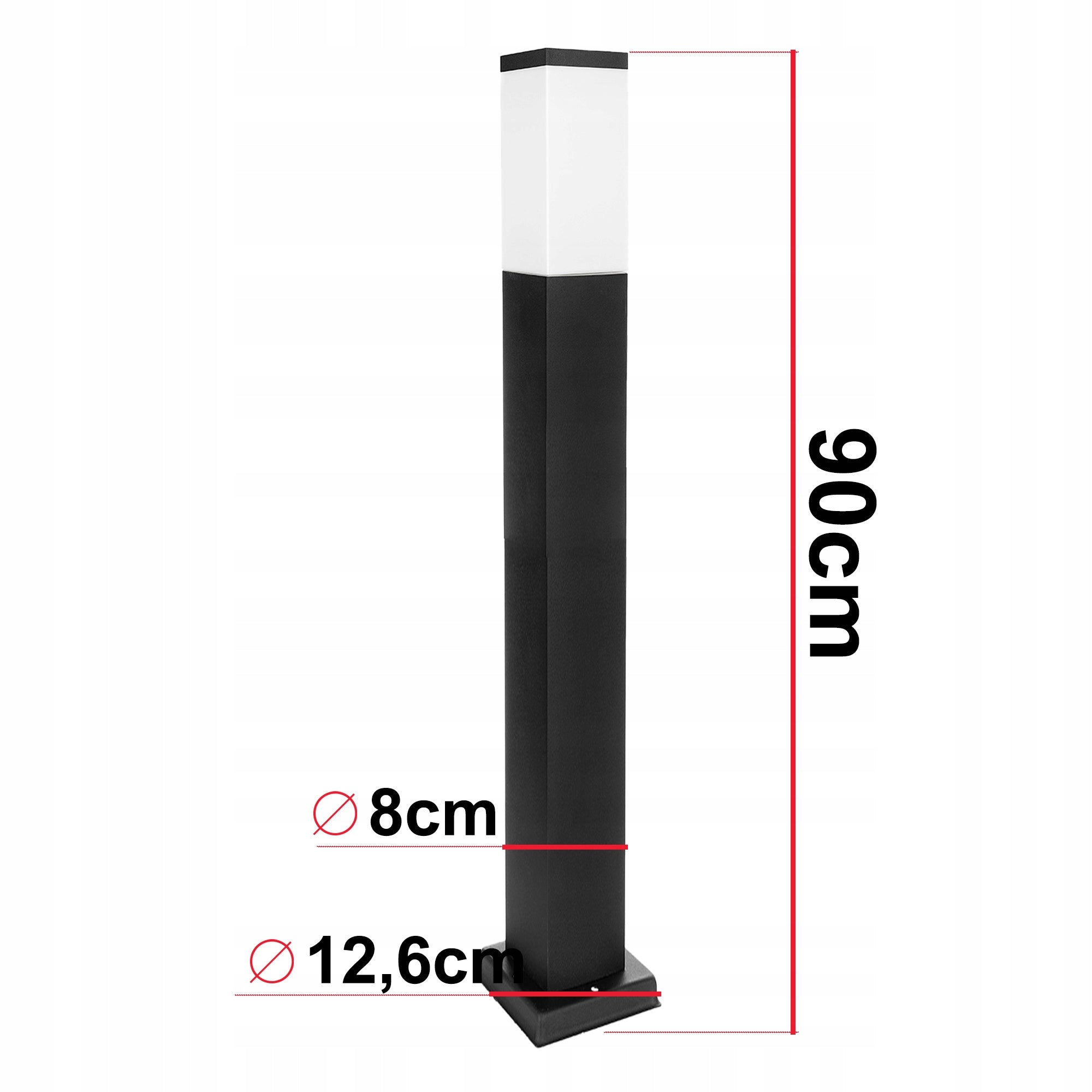 Garden Lamp Standing Lighting Post for LED E27 90cm BLACK IP44 Manufacturer code LAMPA STOJĄCA LX-810 BLACK  90cm