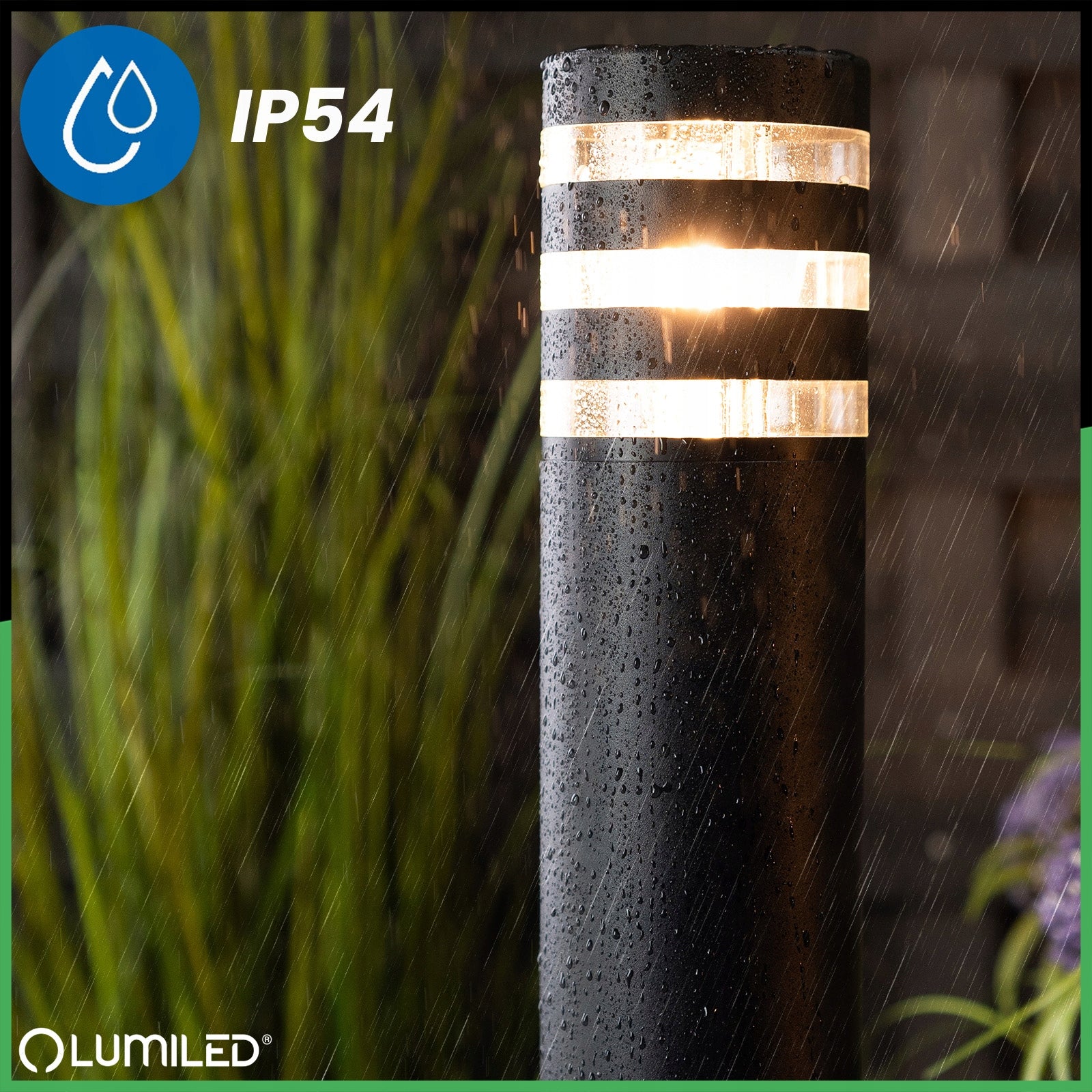 Garden Lamp Standing Outdoor Post 60cm Bulb E27 LED WATERPROOF Product height 60 cm