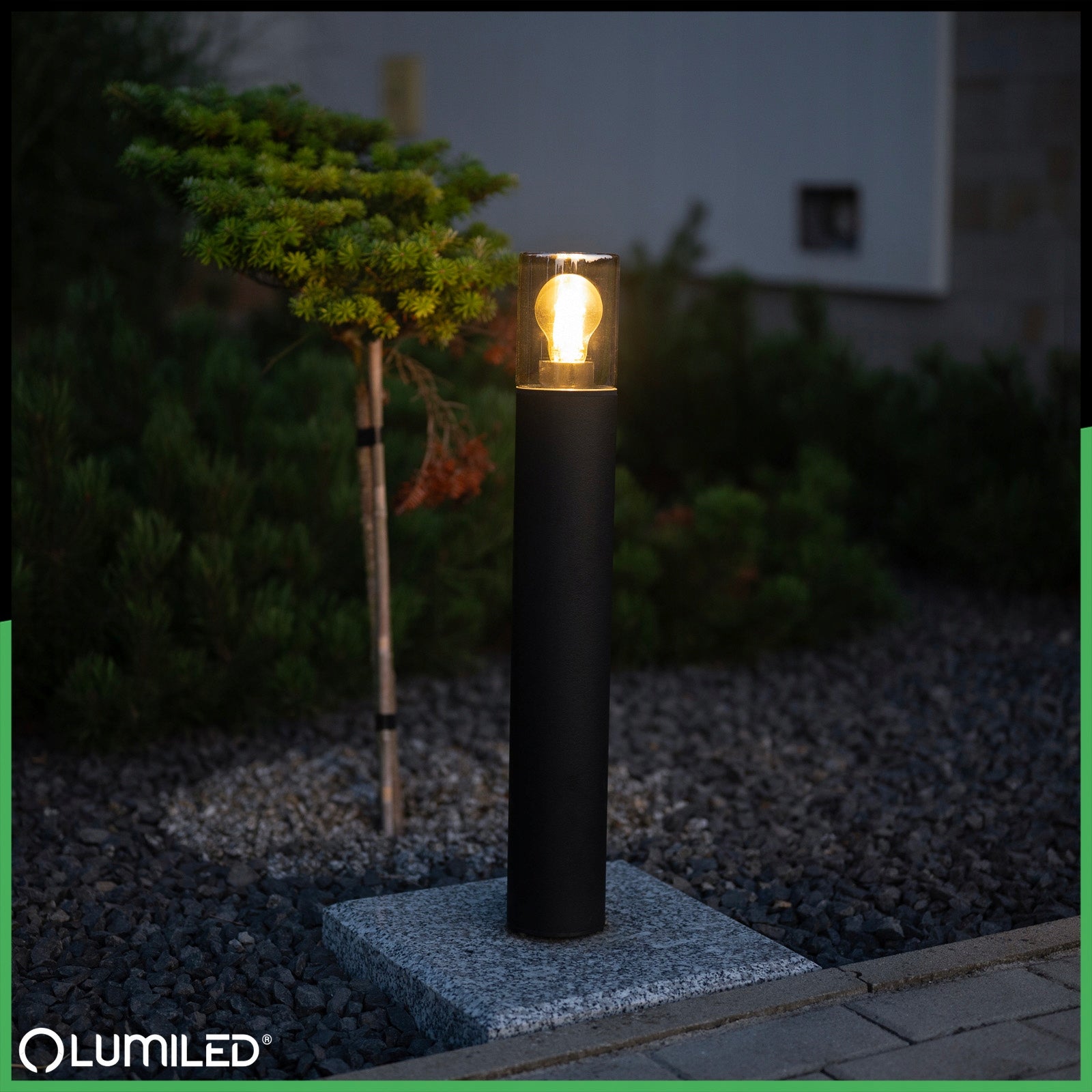 Garden Lamp Standing Outdoor Post for Garden LED E27 GLASS IP54 60cm Product height 60 cm