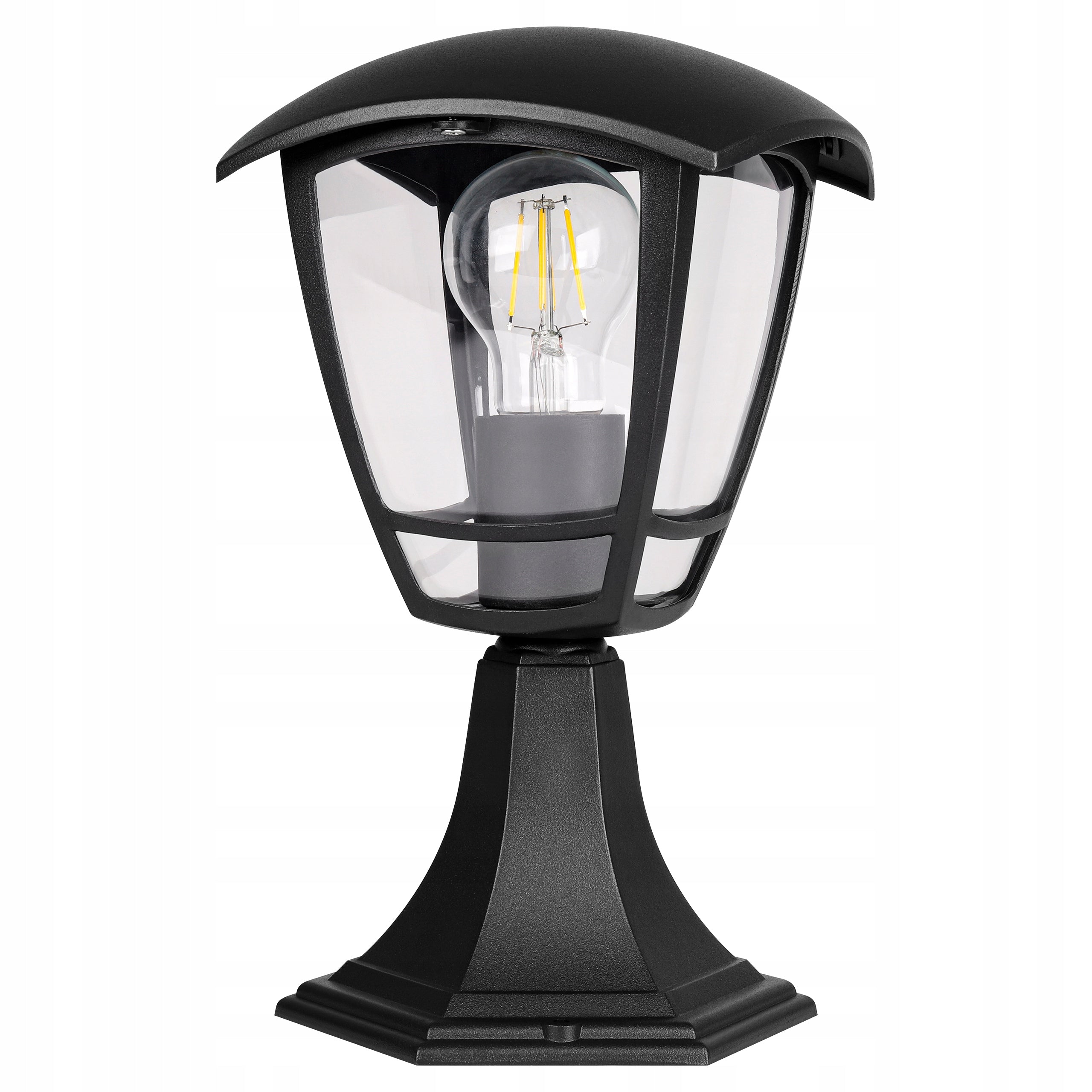 Garden Lamp Standing Post E27 30cm Outdoor LED Black LANTERN Packaging status original