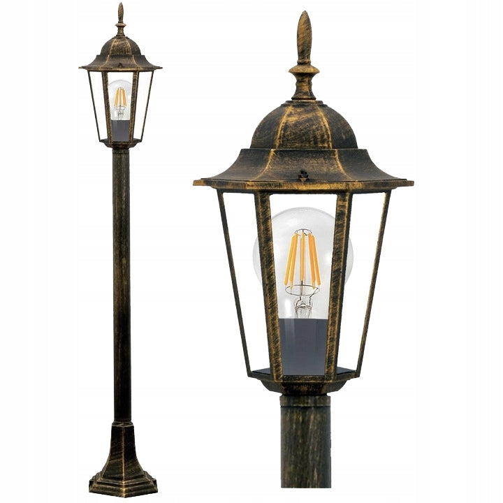 Garden Lamp Standing Post Lantern E27 LED 110cm Retro Aluminum Outdoor