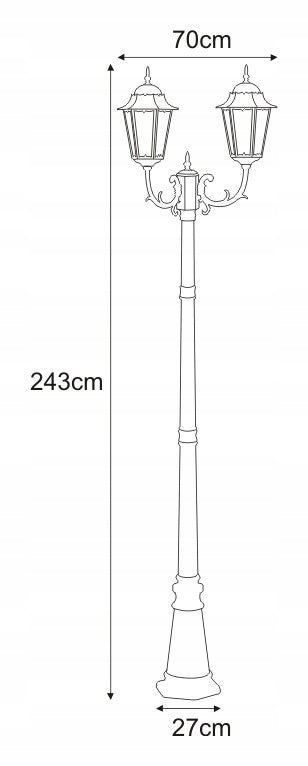 Garden Lantern Black High 233cm Elegant IP44 K-7064A2/2 STANDARD EAN (GTIN) 5901425535847