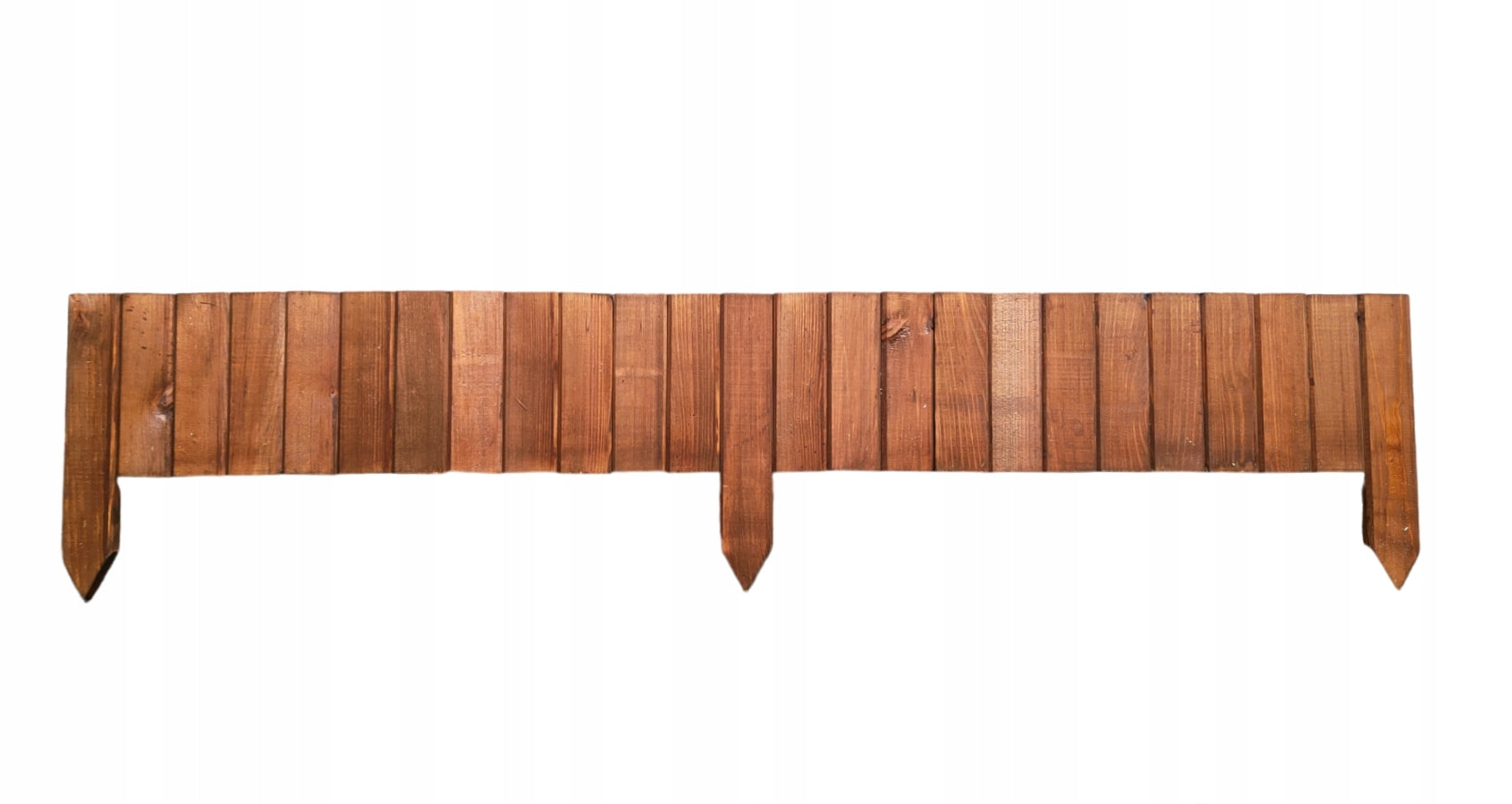 Garden Lawn Edging Palisade Wooden Fence Brown 115 x 10 cm