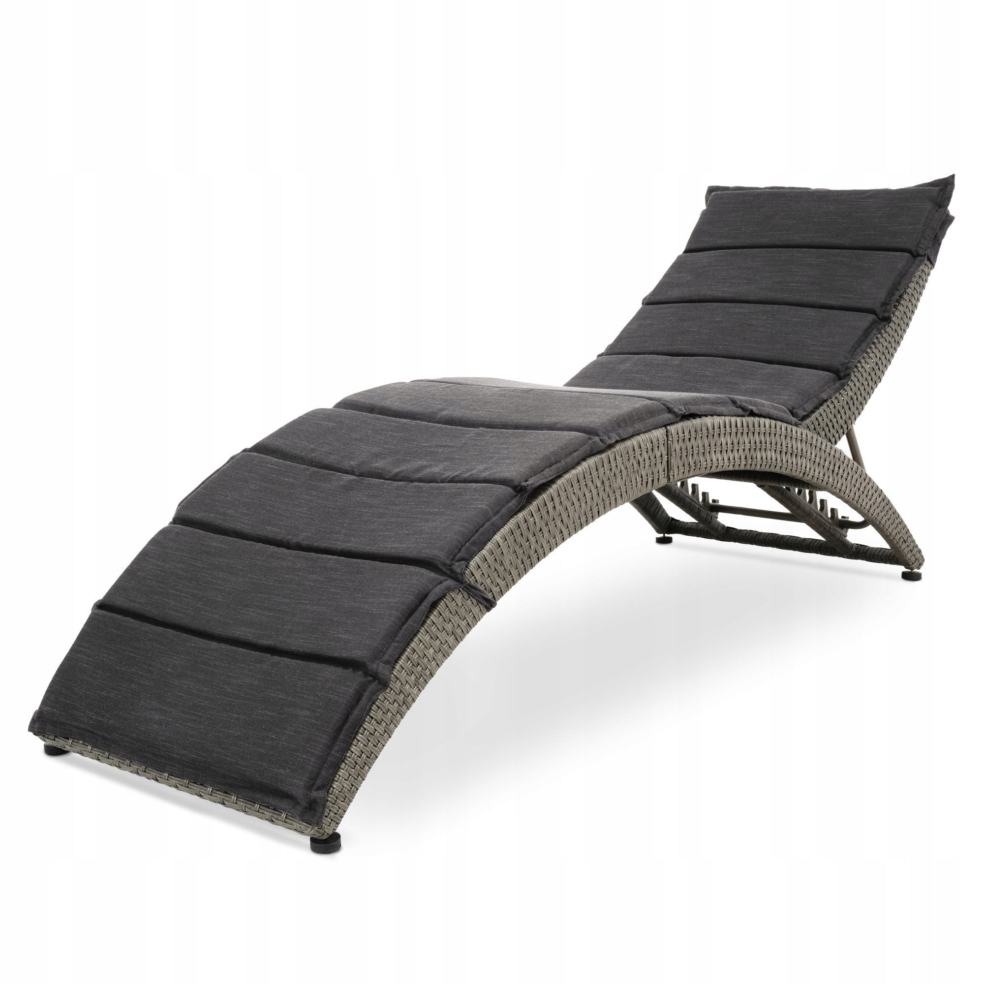 Garden Lounger Adjustable Folding Couch Adjustable Technorattan Terrace Frame material synthetic rattan