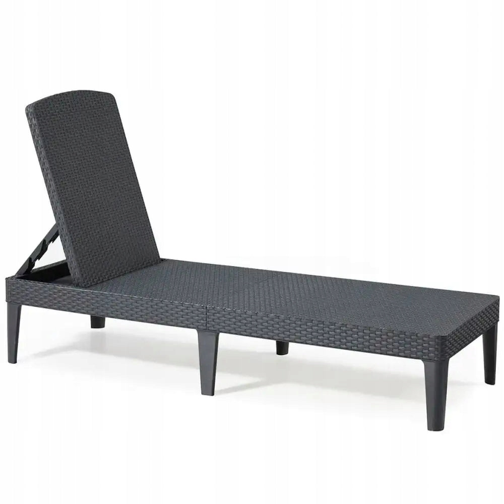 Garden Lounger Folding Adjustable Keter Jaipur Graphite