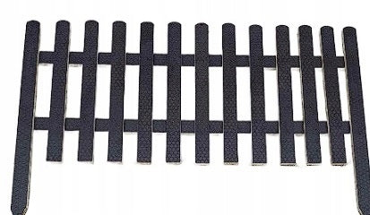 Garden PALISADE 100cm Wooden EDGING Garden FENCE Black
