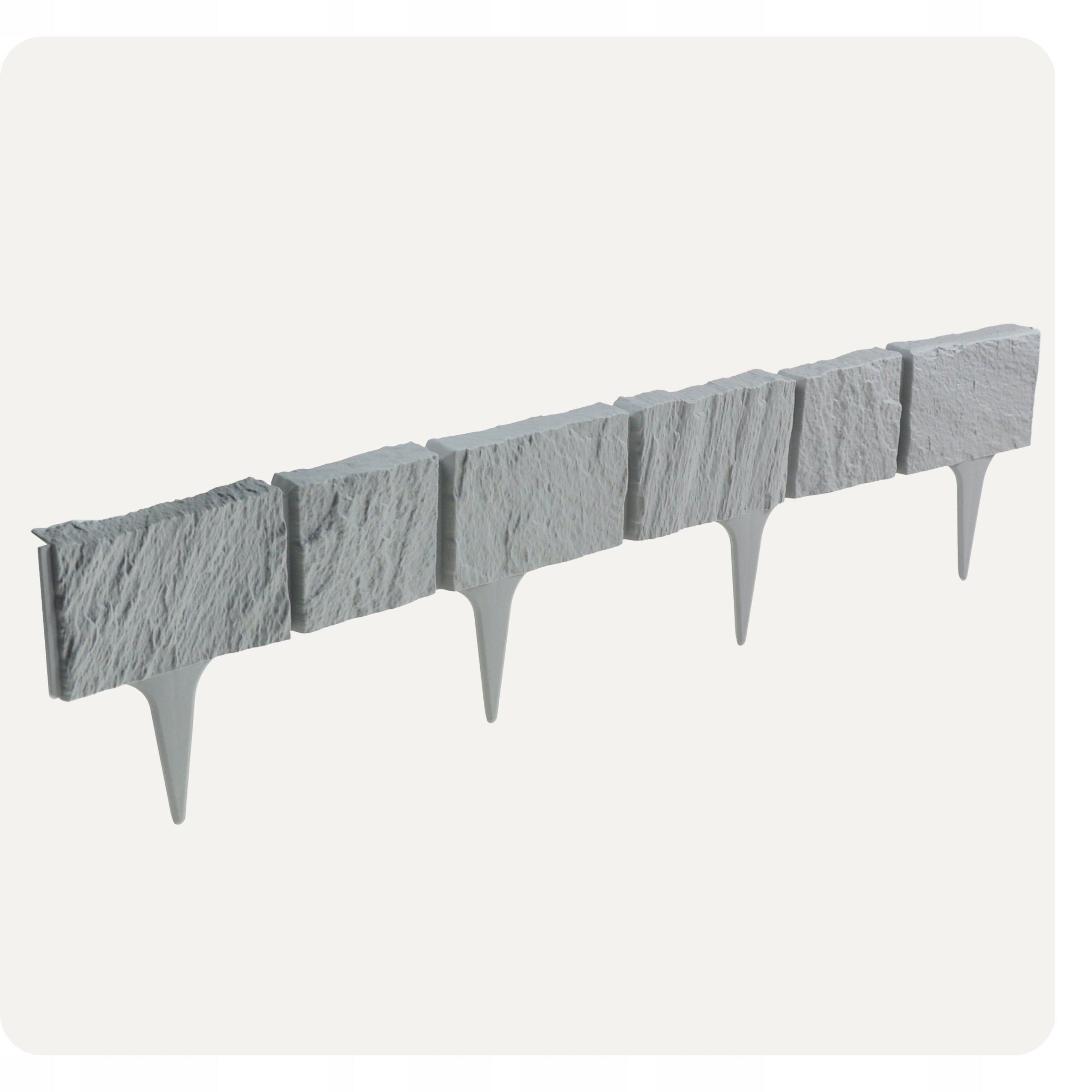 Garden Palisade 390 cm Wide Stone Lawn edging Garden Grey Manufacturer code palisada szara kamień do ogrodu płotek