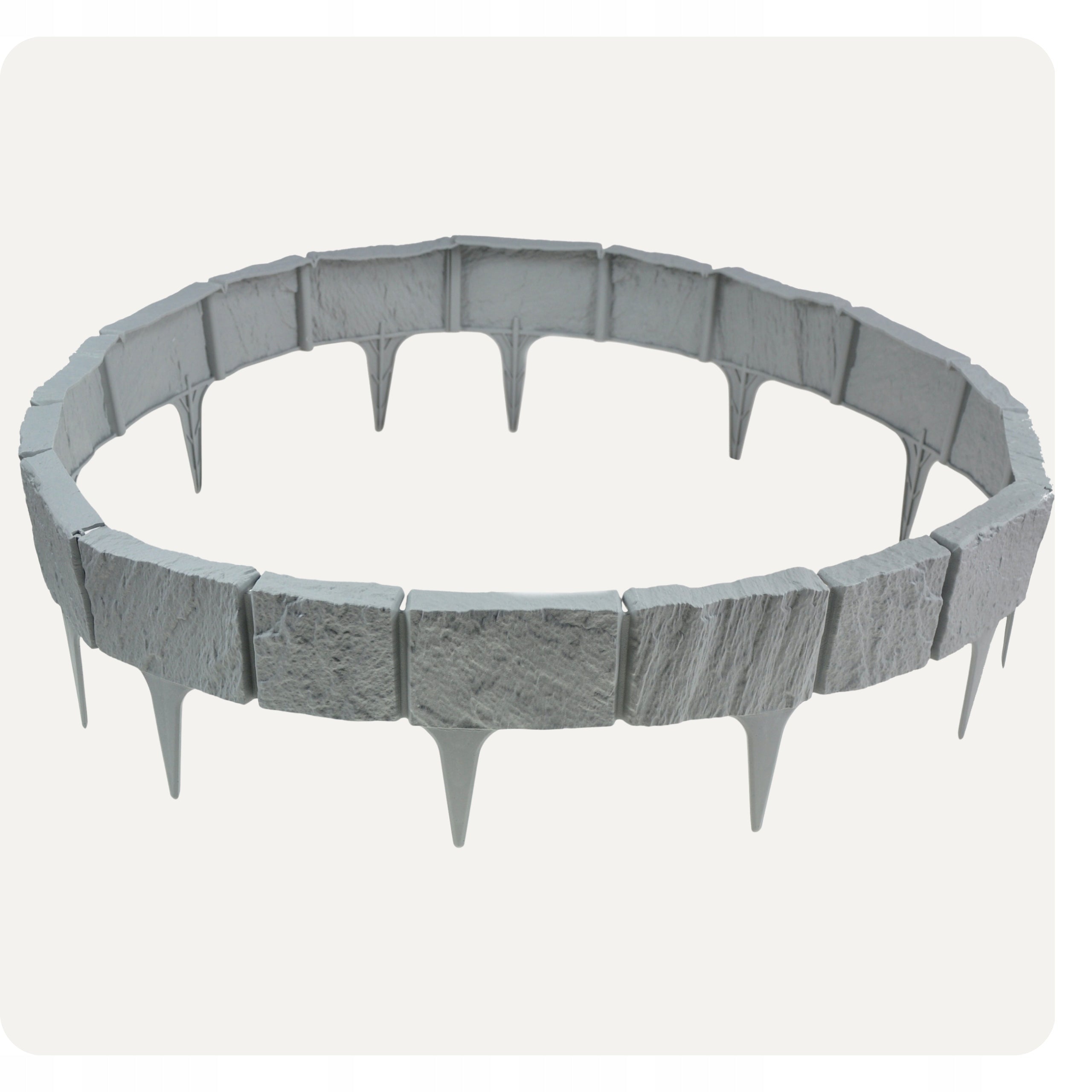 Garden Palisade 390 cm Wide Stone Lawn edging Garden Grey Packaging status original