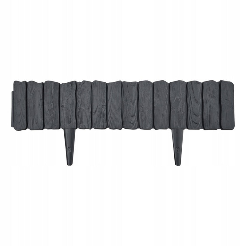 Garden Palisade WOOD 406 cm - Black edging Lawn fence Manufacturer GardenPlast
