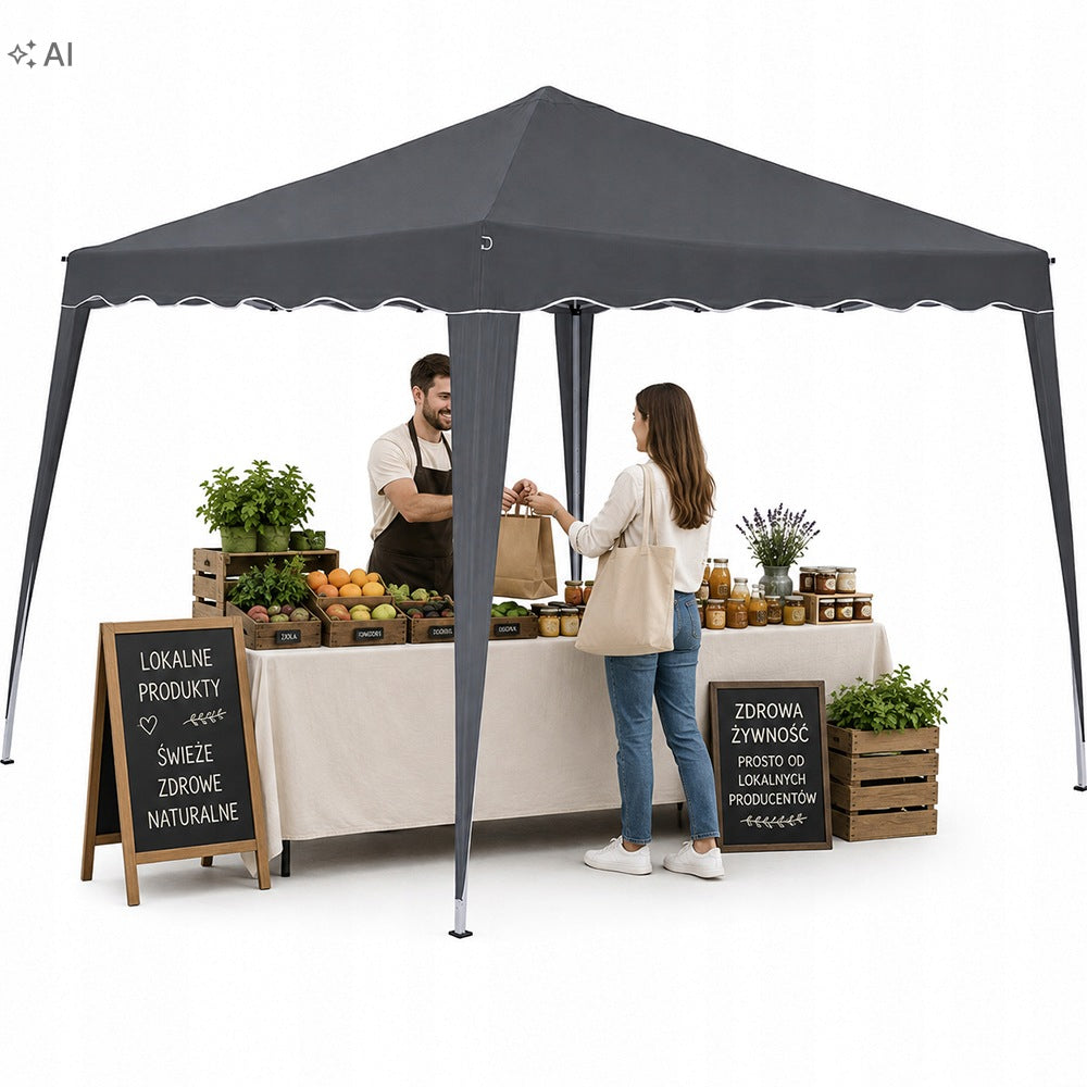 Garden Pavilion 3x3 Commercial Tent Party Gazebo Grey For Garden Grey