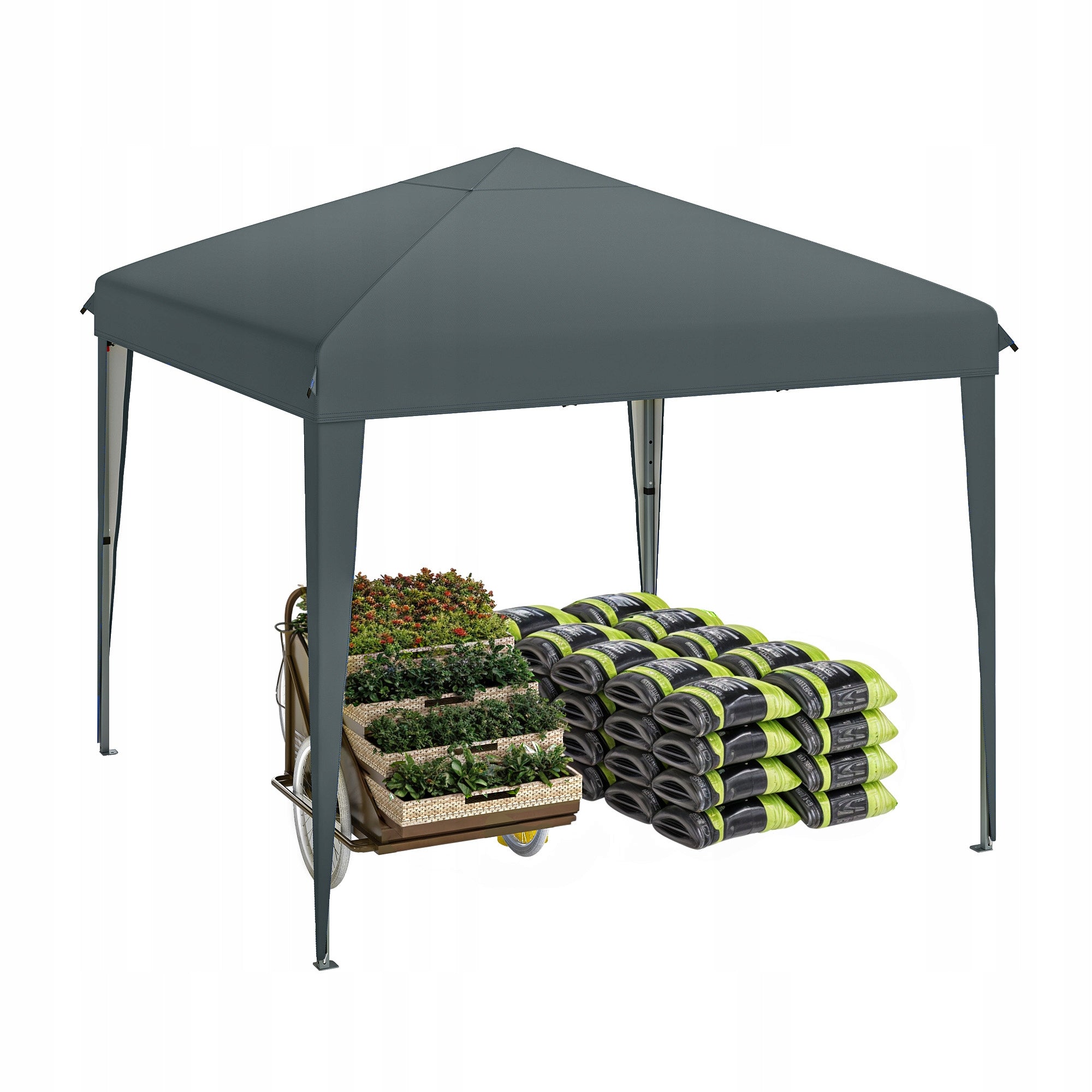 Garden Pavilion Tent Gazebo 3x3m Waterproof Metal Frame Camping Gray Manufacturer code GDPAOP-0050-E-AL