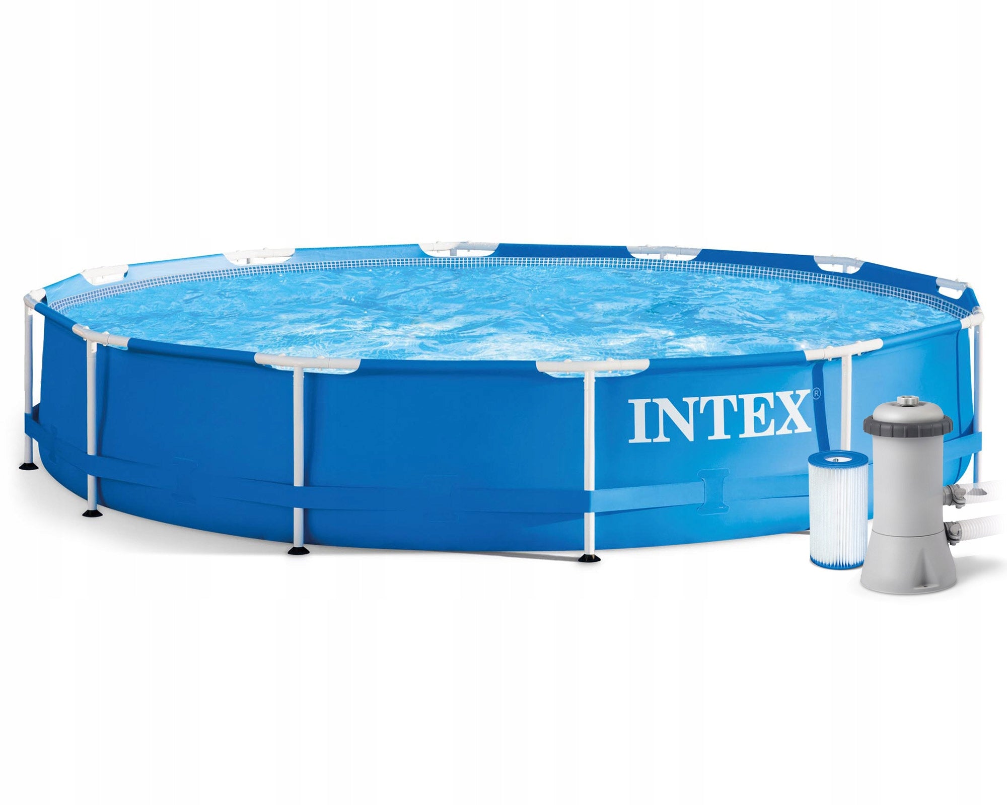 Garden Pool Framed 366x76cm Set + Pump Filter INTEX 28212 Brand Intex
