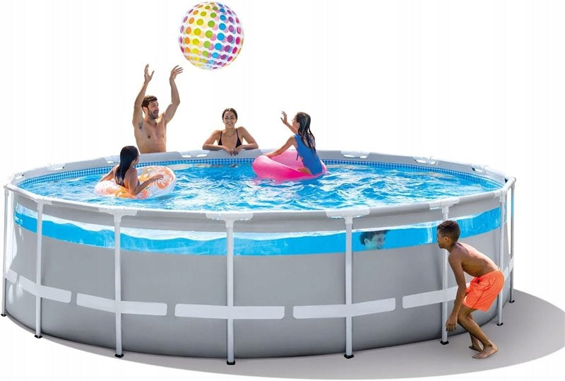Garden Pool Rack 488x122cm 6in1 INTEX 26730 CLEARVIEW LADDER PUMP Volume 19156 l