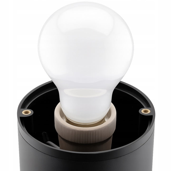 Garden Post Light 65 cm PIR E27 IP44 Black Motion and Dusk Sensor Product height 65 cm