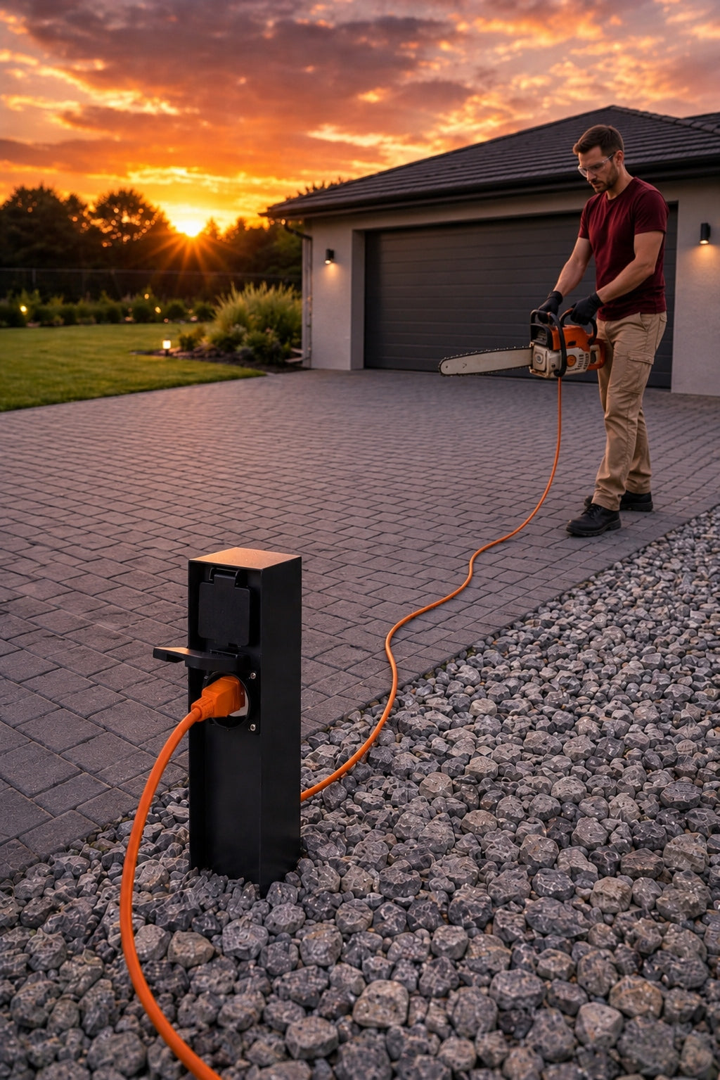 Garden Power Post 2x Hermetic Socket 230V Extension Cord Manufacturer code 8550