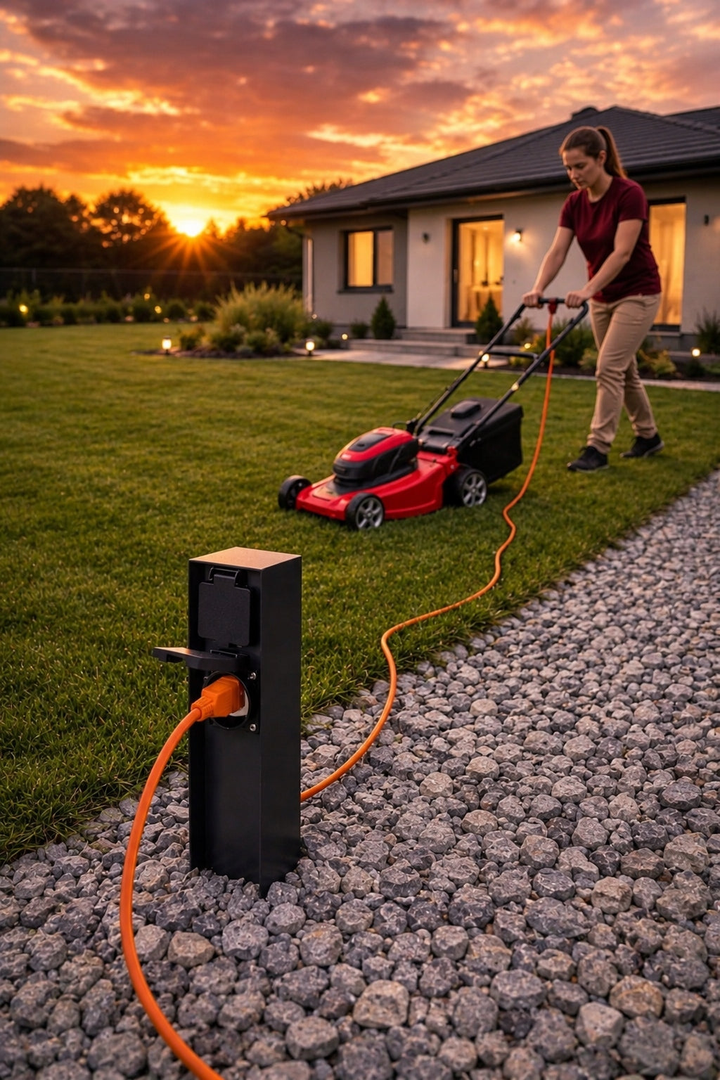 Garden Power Post 2x Hermetic Socket 230V Extension Cord Packaging status original