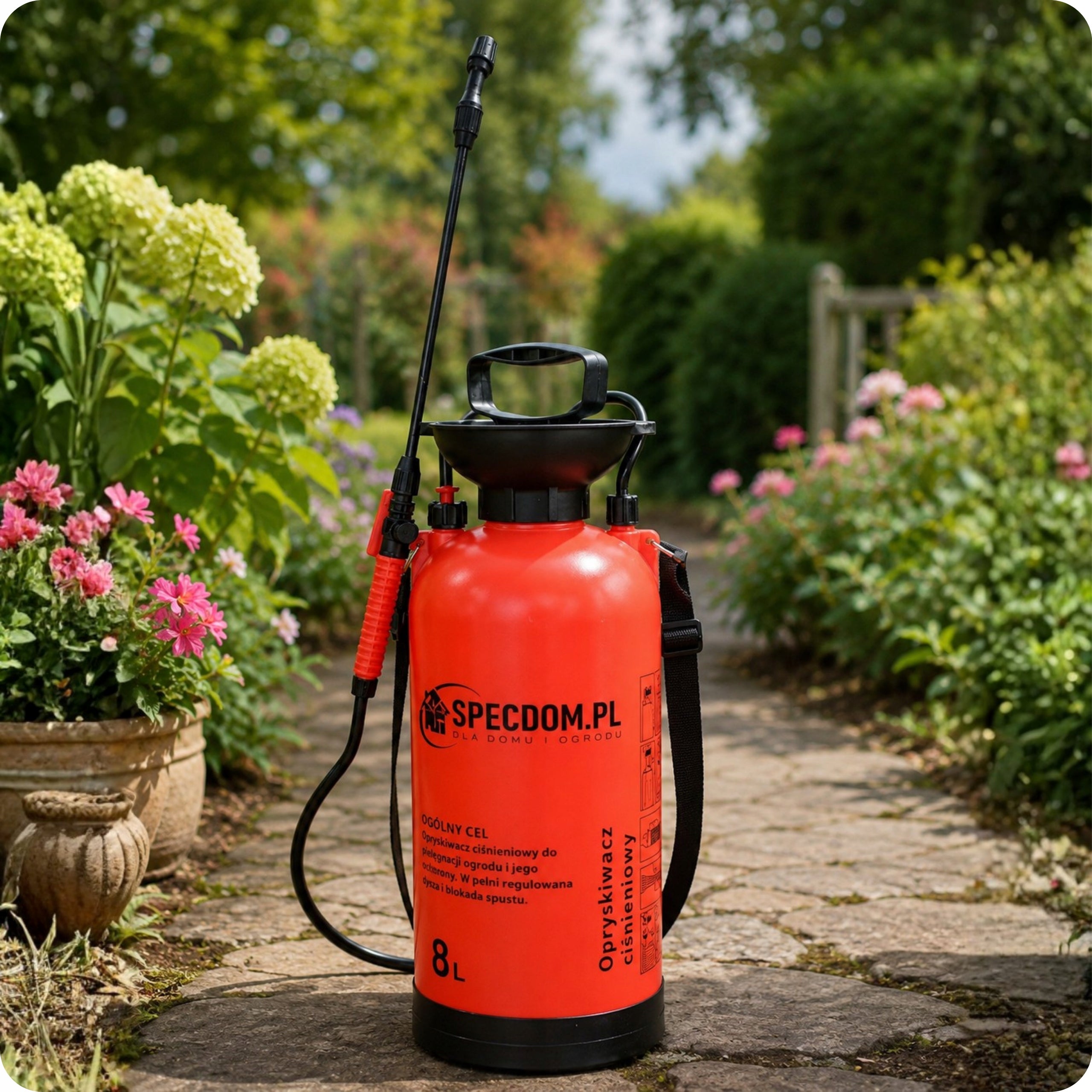 Garden Pressure Sprayer Handheld Long Lance Adjustable 8L Specdom Brand no brand