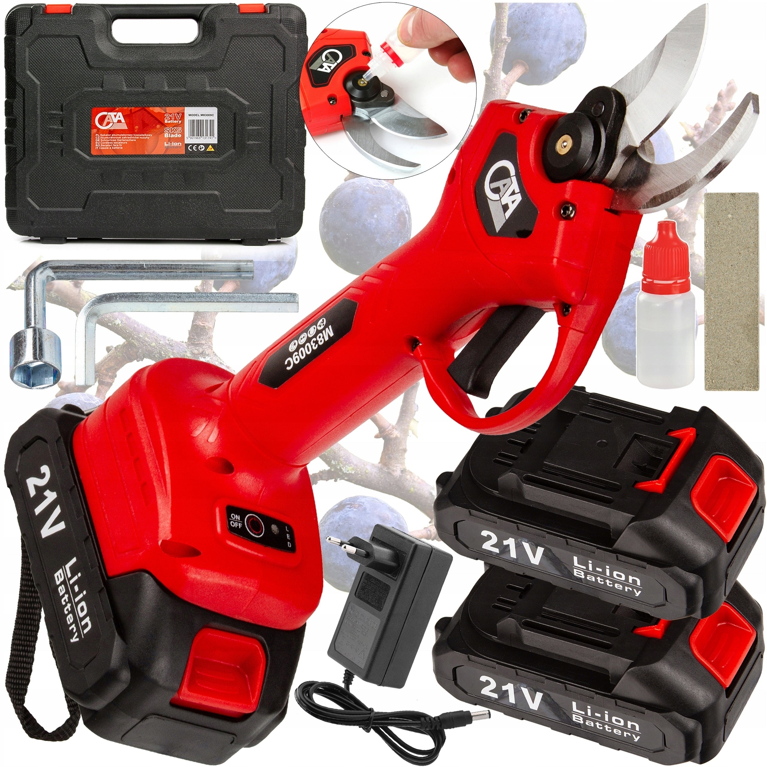 Garden Pruner CORDLESS SCISSORS for Branches Electric GARDEN 2x AKU