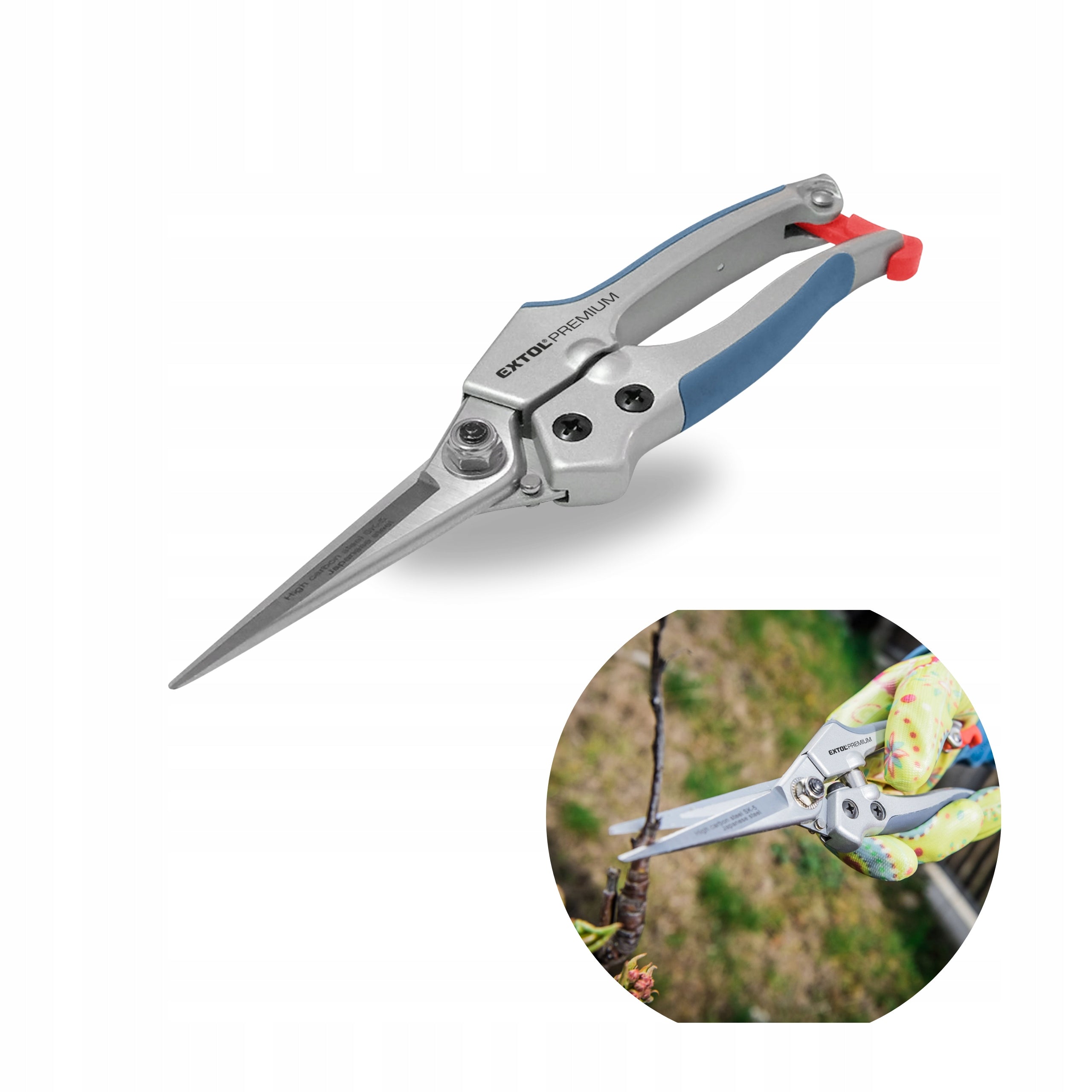 Garden Pruner Handheld Garden Shears Straight Bonsai Rose Grapes 200mm Packaging status original