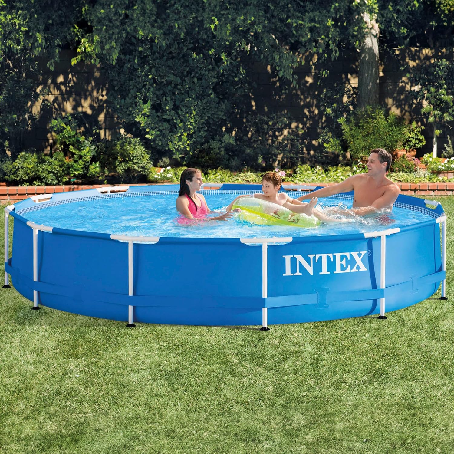 Garden SWIMMING POOL Framed INTEX 28212GN 366x76cm Set Filter Pump 12v Diameter 366 cm