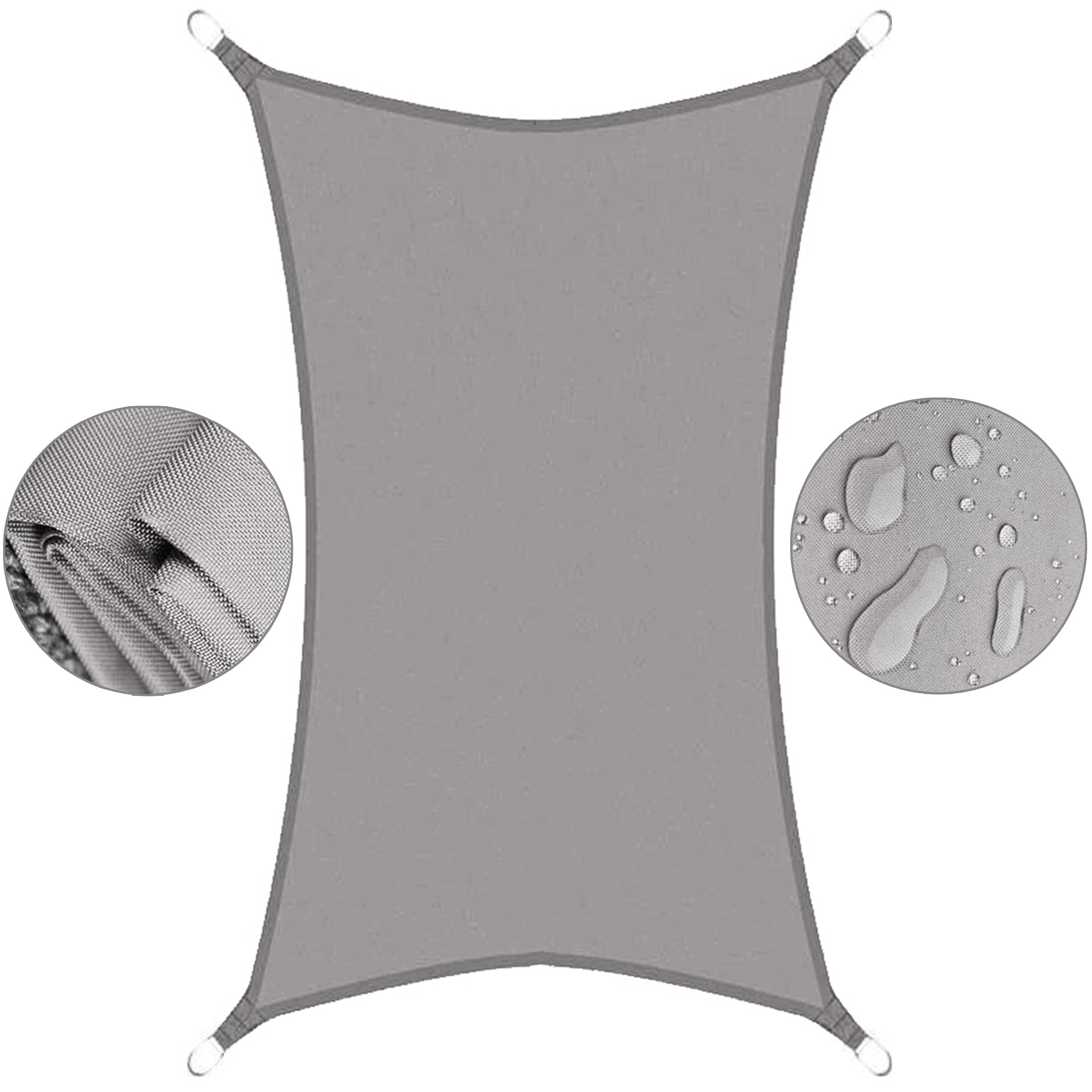 Garden Sail Terrace Sun Protection Waterproof Grey 3x2m For Terrace Manufacturer code 01703