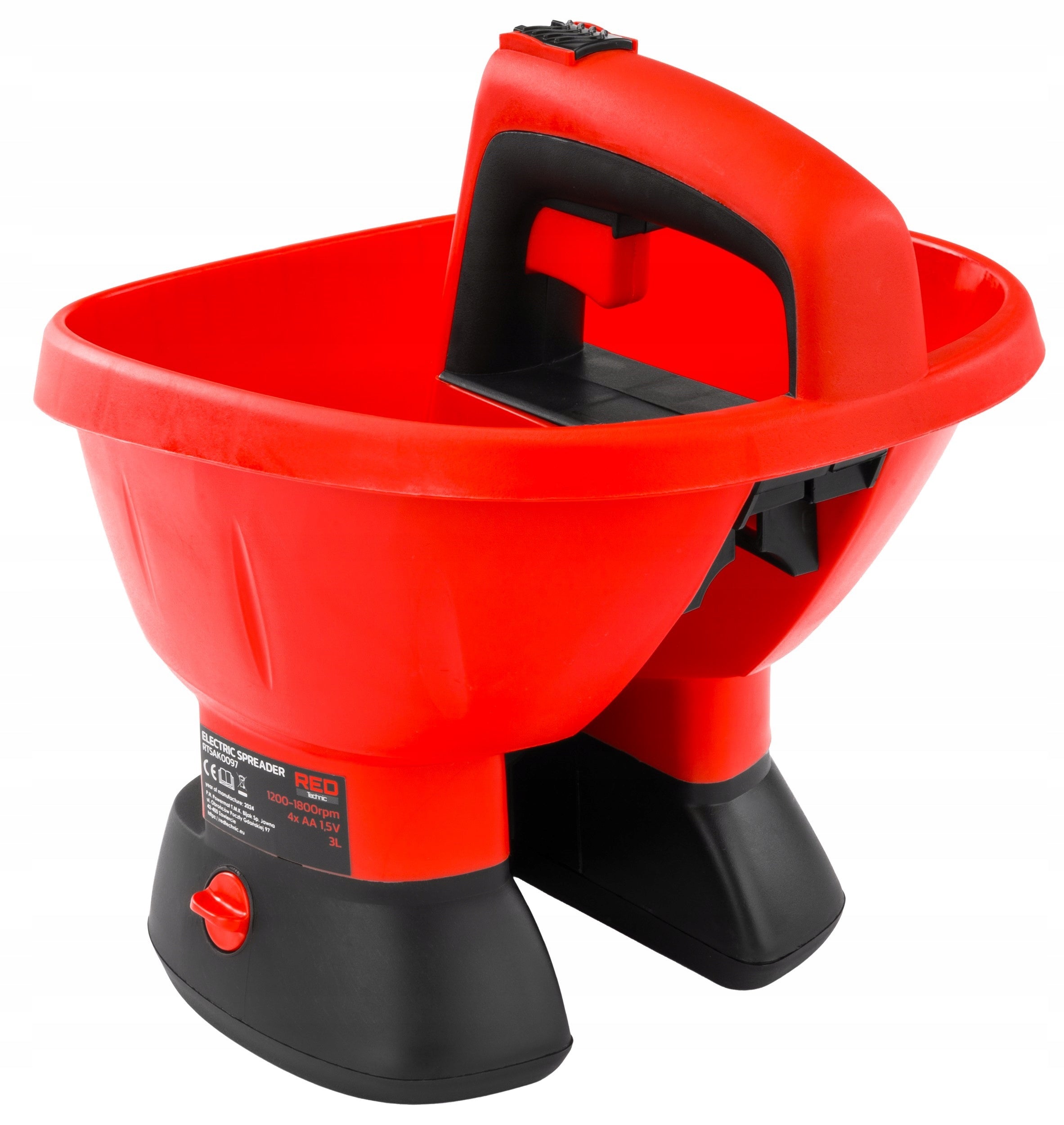 Garden Seed Drill Automatic ELECTRIC FERTILIZER Grass SPREADER 3L Packaging status original