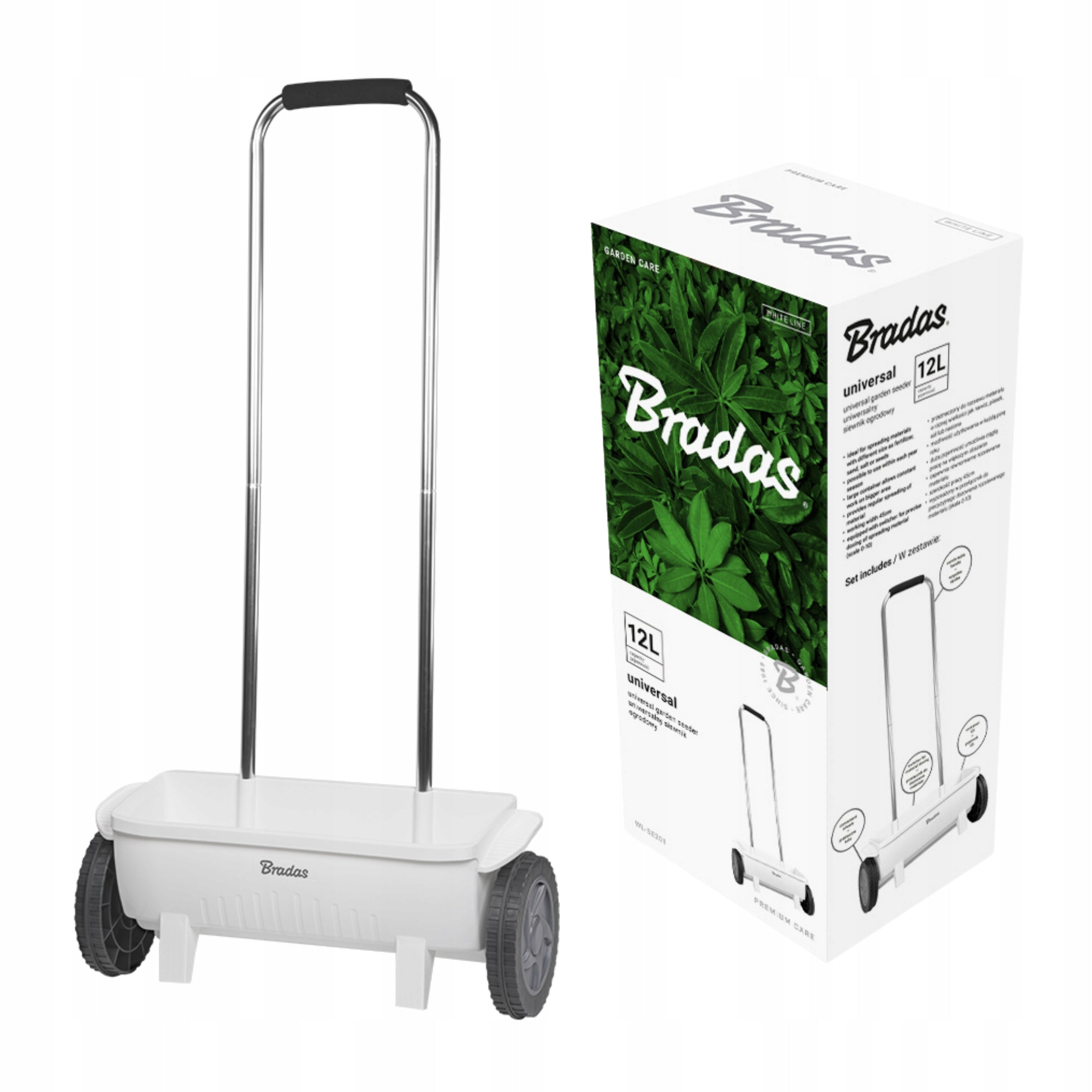 Garden Seed Drill Handheld Salt Sand Grass Seed Spreader BRADAS