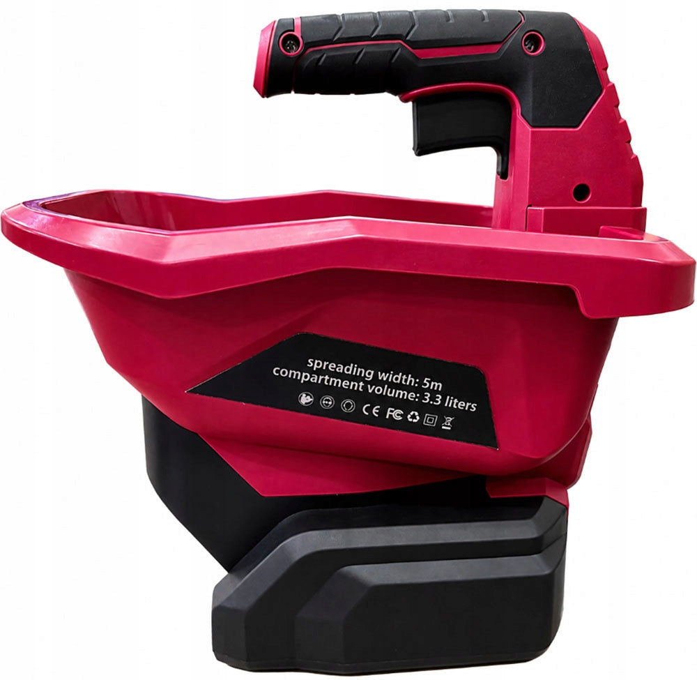 Garden Seed Drill Rotary Cordless 21V Seed Fertilizer Spreader 3,3L Power supply rechargeable battery