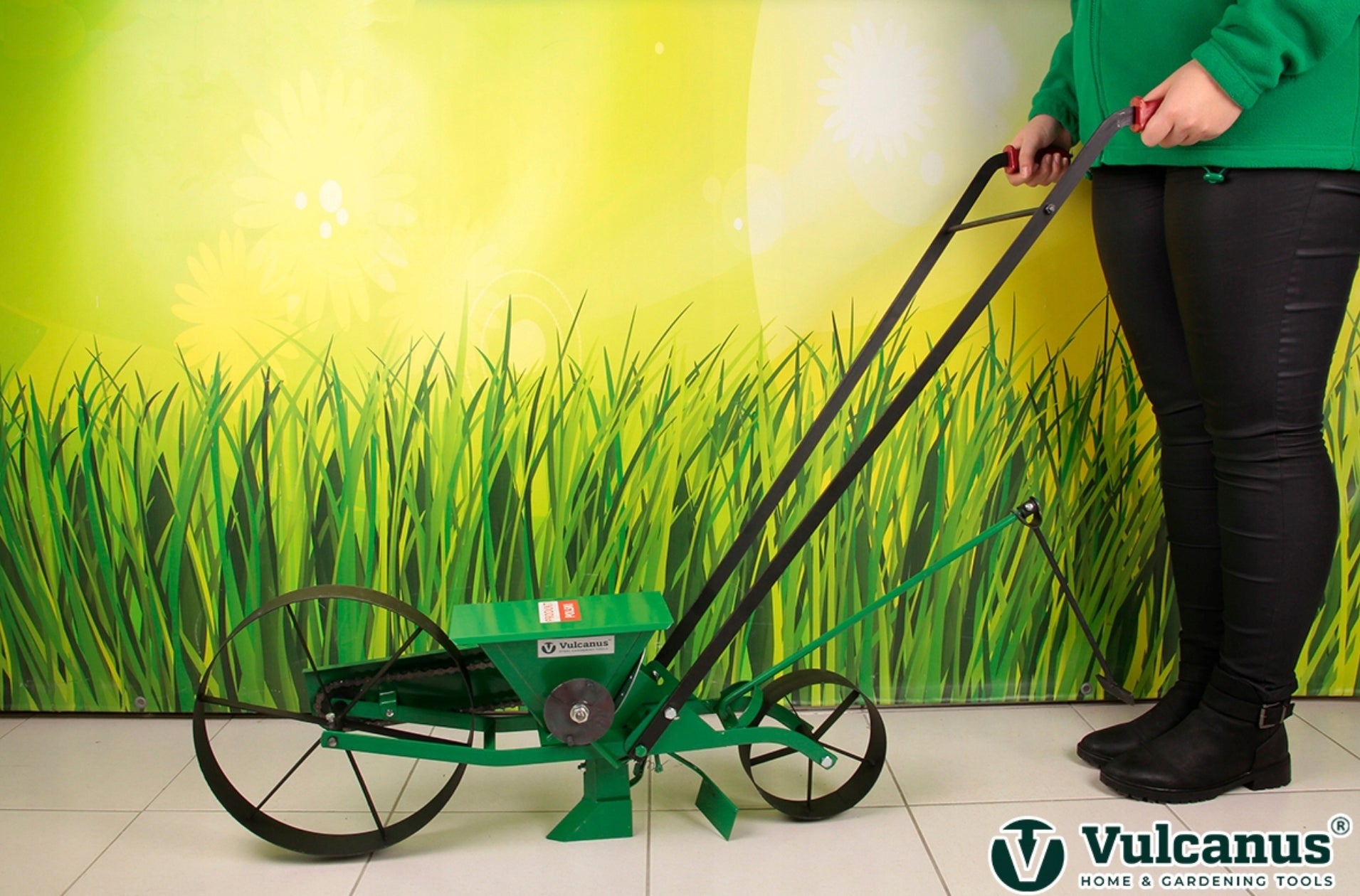 Garden Seed Drill Vegetable Wheelbarrow Seed Sowing Seeds Manual Sowing Solid Packaging status original