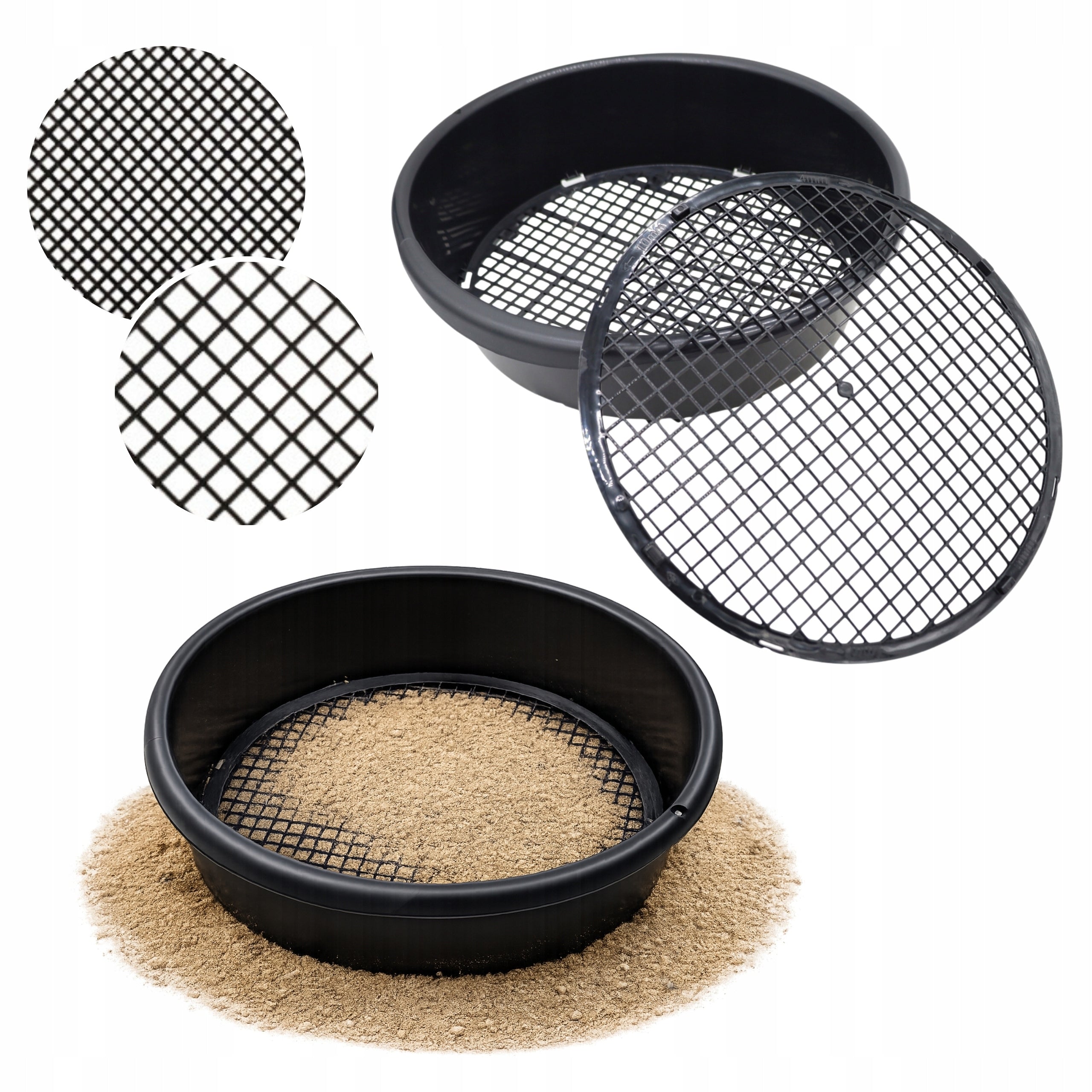 Garden Sieve Adjustable 37 cm For Earth Compost Bark Adjustable Eyelets