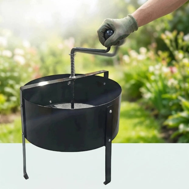 Garden Sieve with Hand Crank 40 cm Screening Plant for Compost and Sand Brand no brand