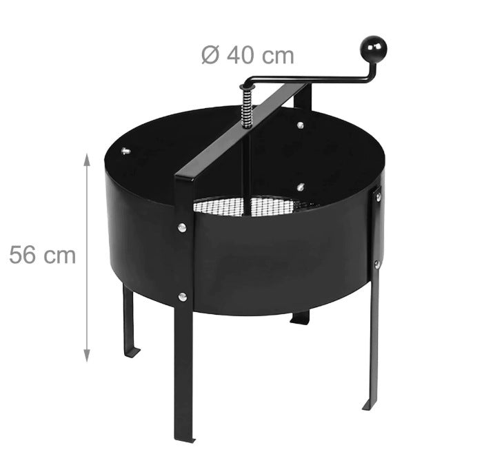 Garden Sieve with Hand Crank 40 cm Screening Plant for Compost and Sand Power supply handheld
