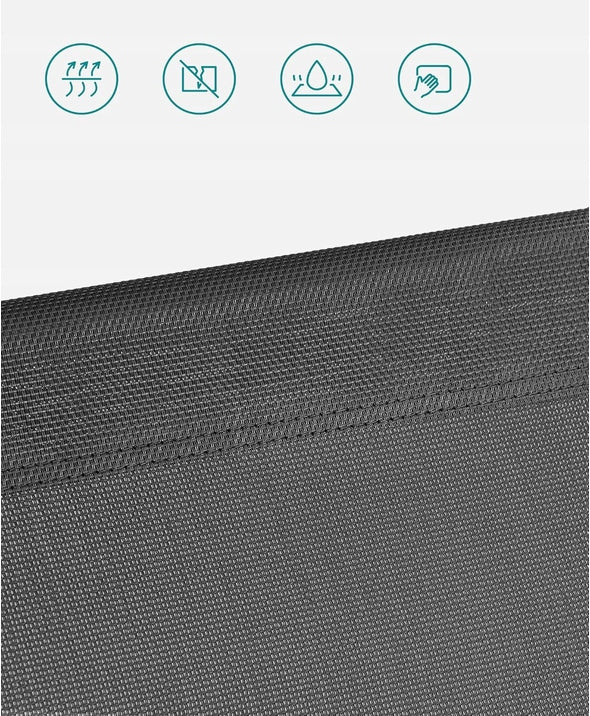 Garden Sun Lounger Folding Baseball Aluminum Grey Adjustable songmics Frame material synthetic material