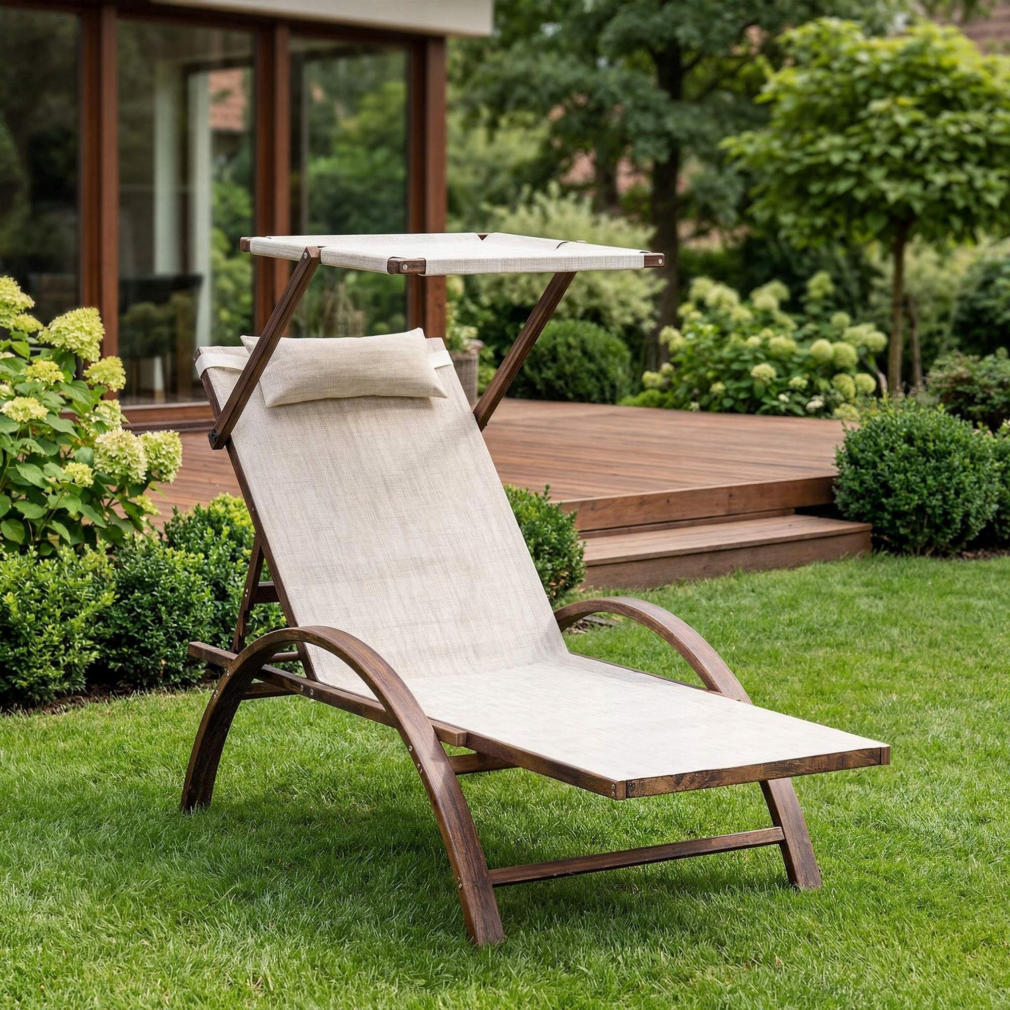 Garden Sun Lounger Terrace Wooden Garden Sun Lounger Canopy For Balcony Kind sunbed