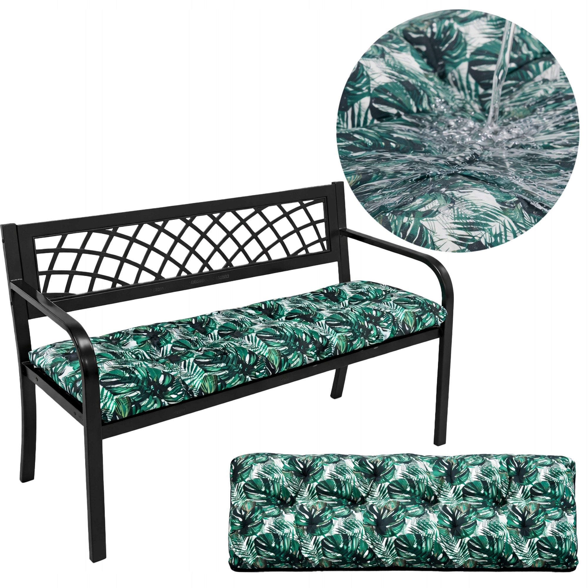 Garden Swing Bench Cushion Waterproof Soft Long 120x38 EXOTIC