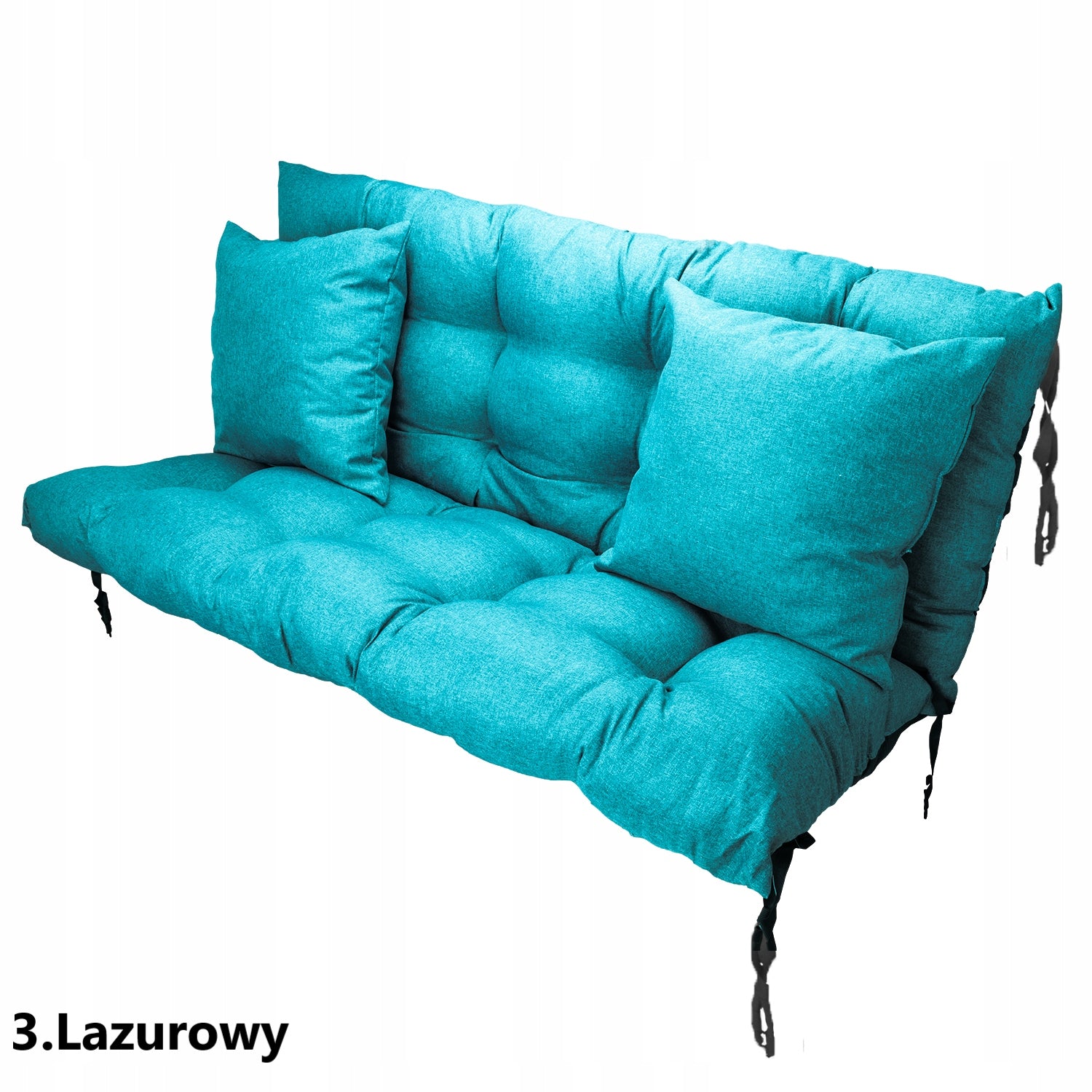 Garden Swing Cushion Ratan Bench 160x50x60+Freebie Cushions Grey Cushion thickness 12 cm