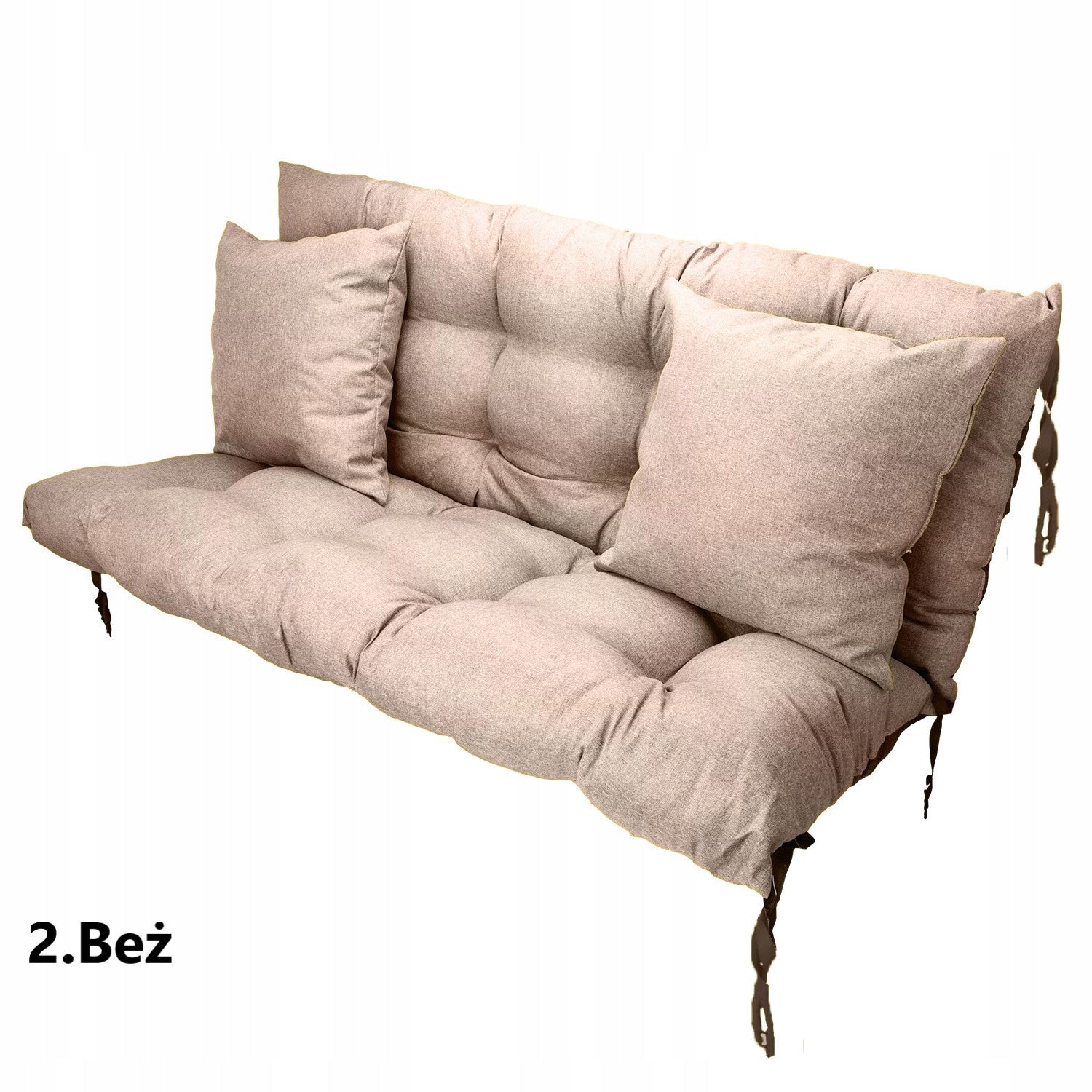 Garden Swing Cushion Ratan Bench 160x50x60+Freebie Cushions Grey Pillow width 110 cm