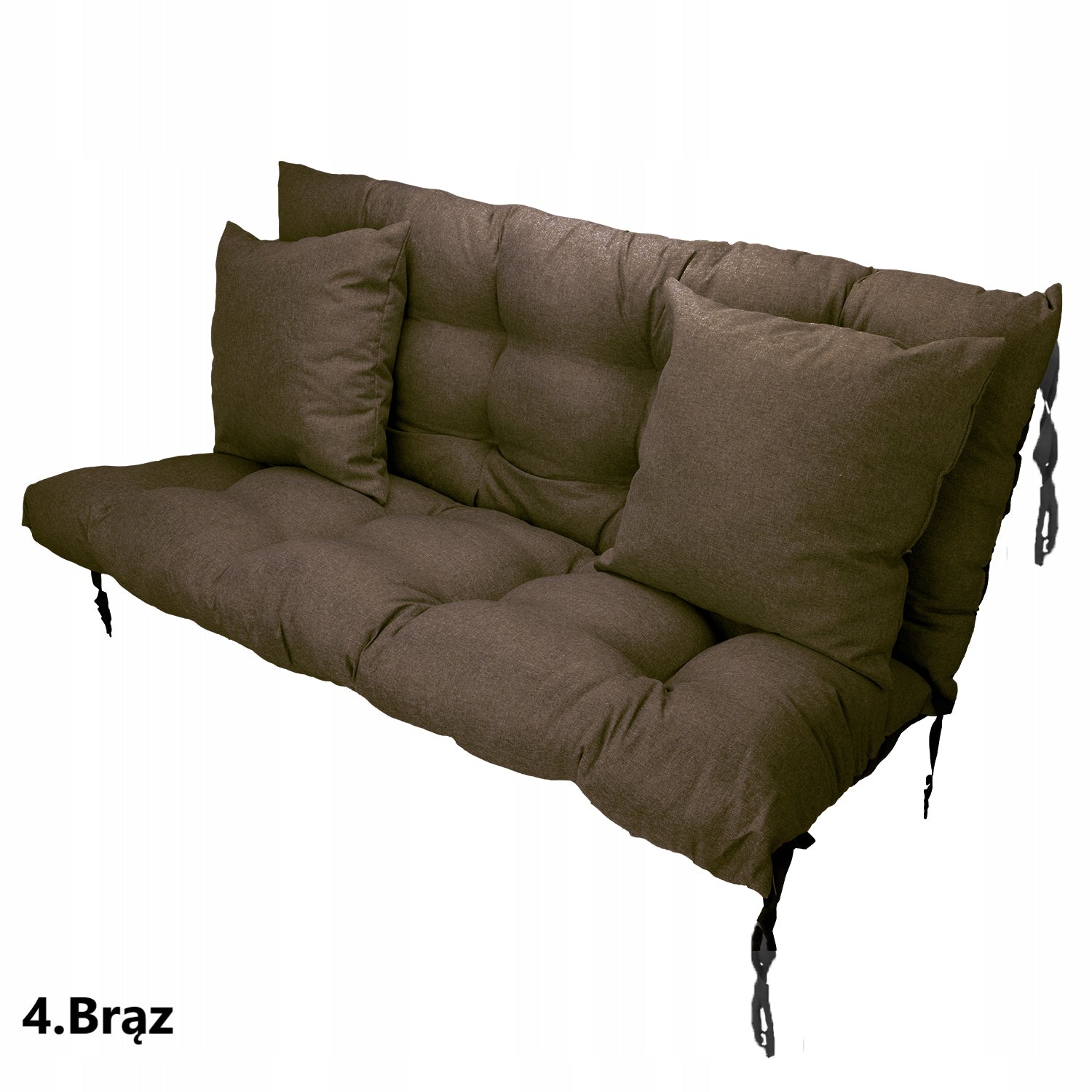 Garden Swing Cushion Ratan Bench 160x50x60+Freebie Cushions Grey Shape rectangular