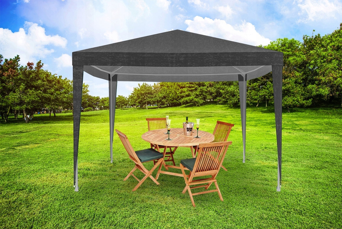 Garden Tent Pavilion 3x3m with 4 Walls – Gazebo For Terrace Events Type pavilion