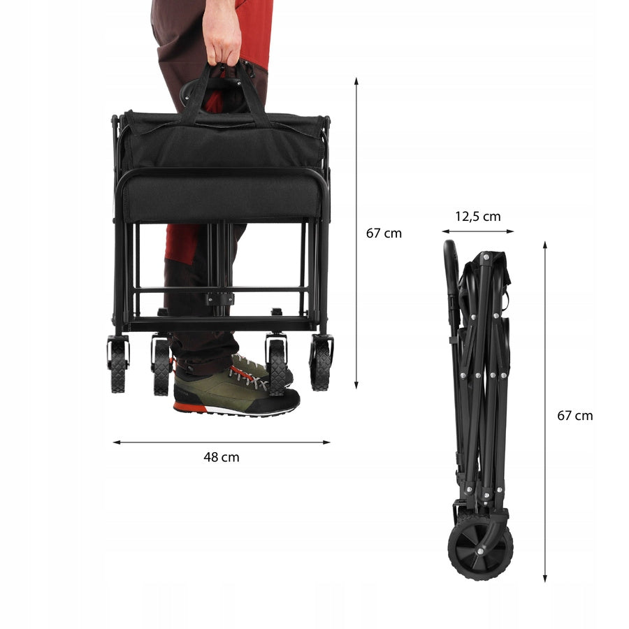 Garden Transport Hiking Trolley Folding With Handle NILS Capacity 70 l