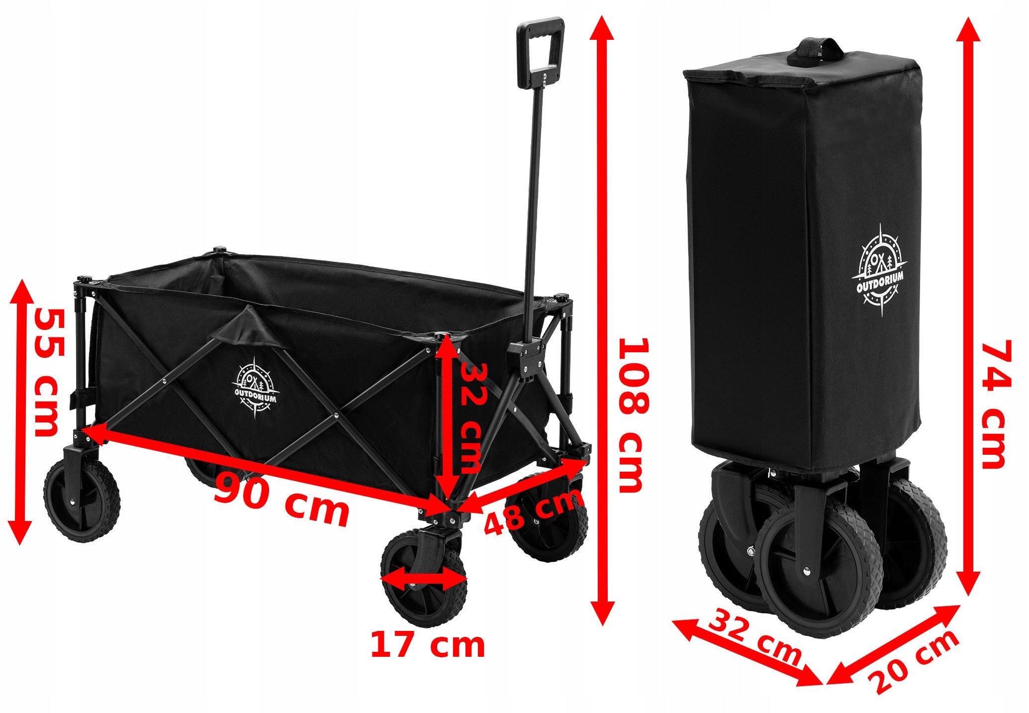 Garden Transport Hiking Trolley Folding with Handle Large Manufacturer code MG064216