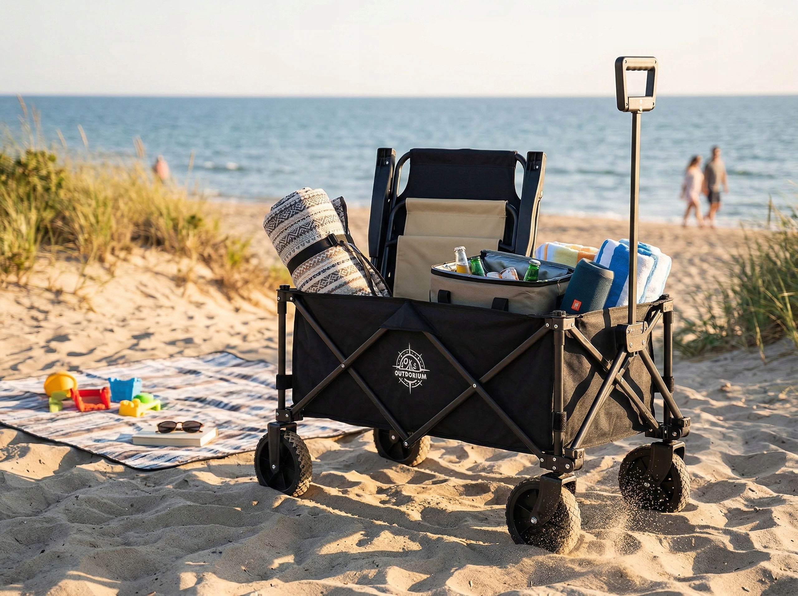 Garden Transport Hiking Trolley Folding with Handle Large Packaging status original