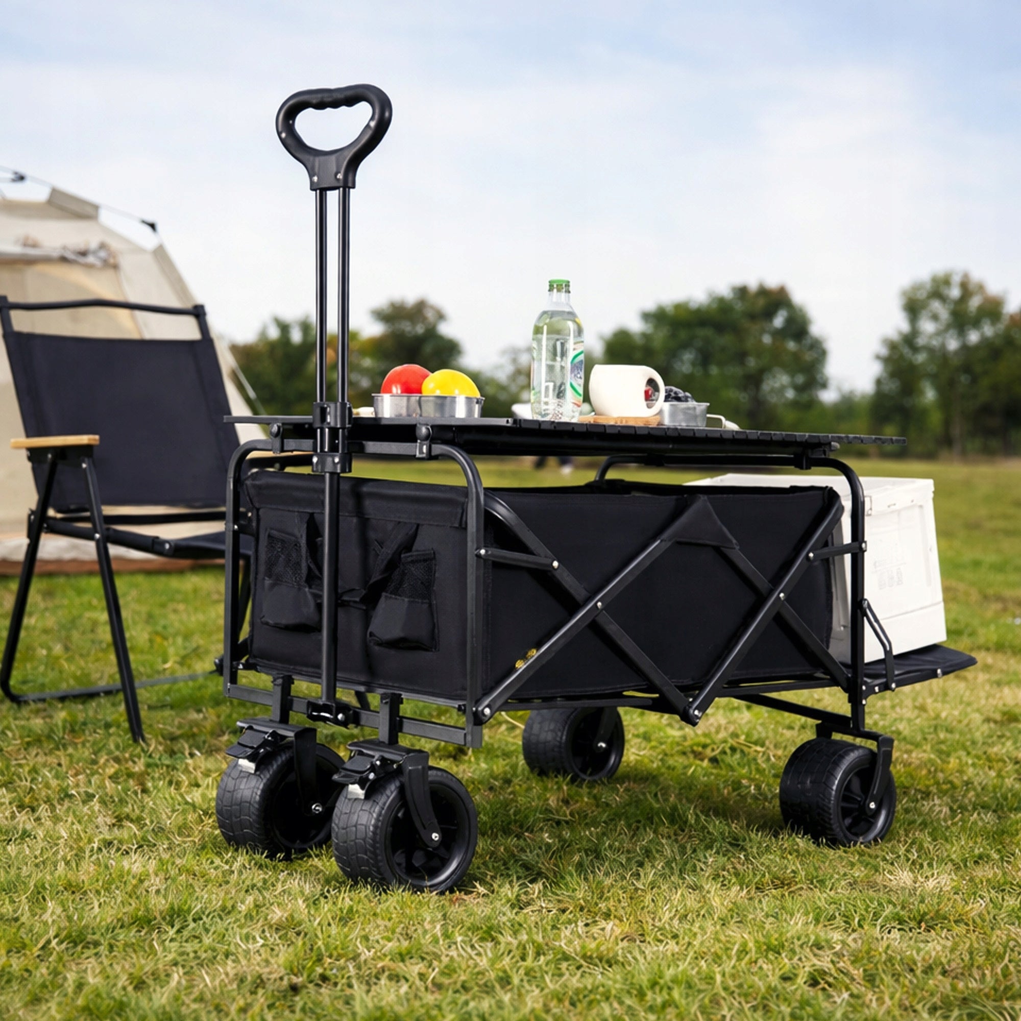Garden Transport Trolley Tourist Folding Trailer Dump Truck 120L Brand Gotel