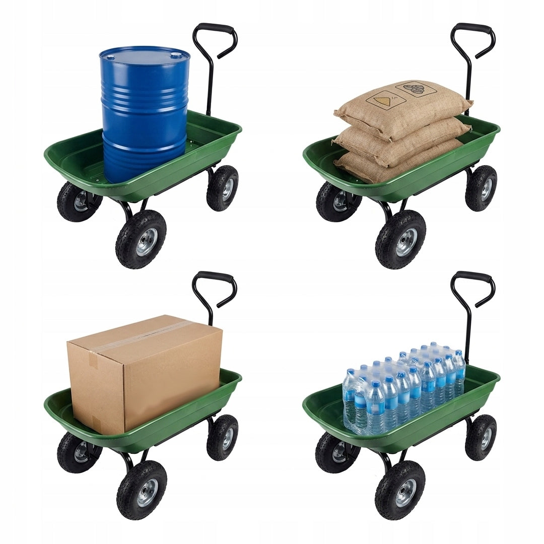Garden Trolley Transport Wheelbarrow Dump Truck 350kg TC2155 Pumped Wheels Kind trolley